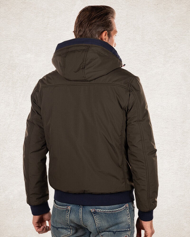 Bomber uni à capuche - Smoked Green Bomber uni à capuche - Smoked Green