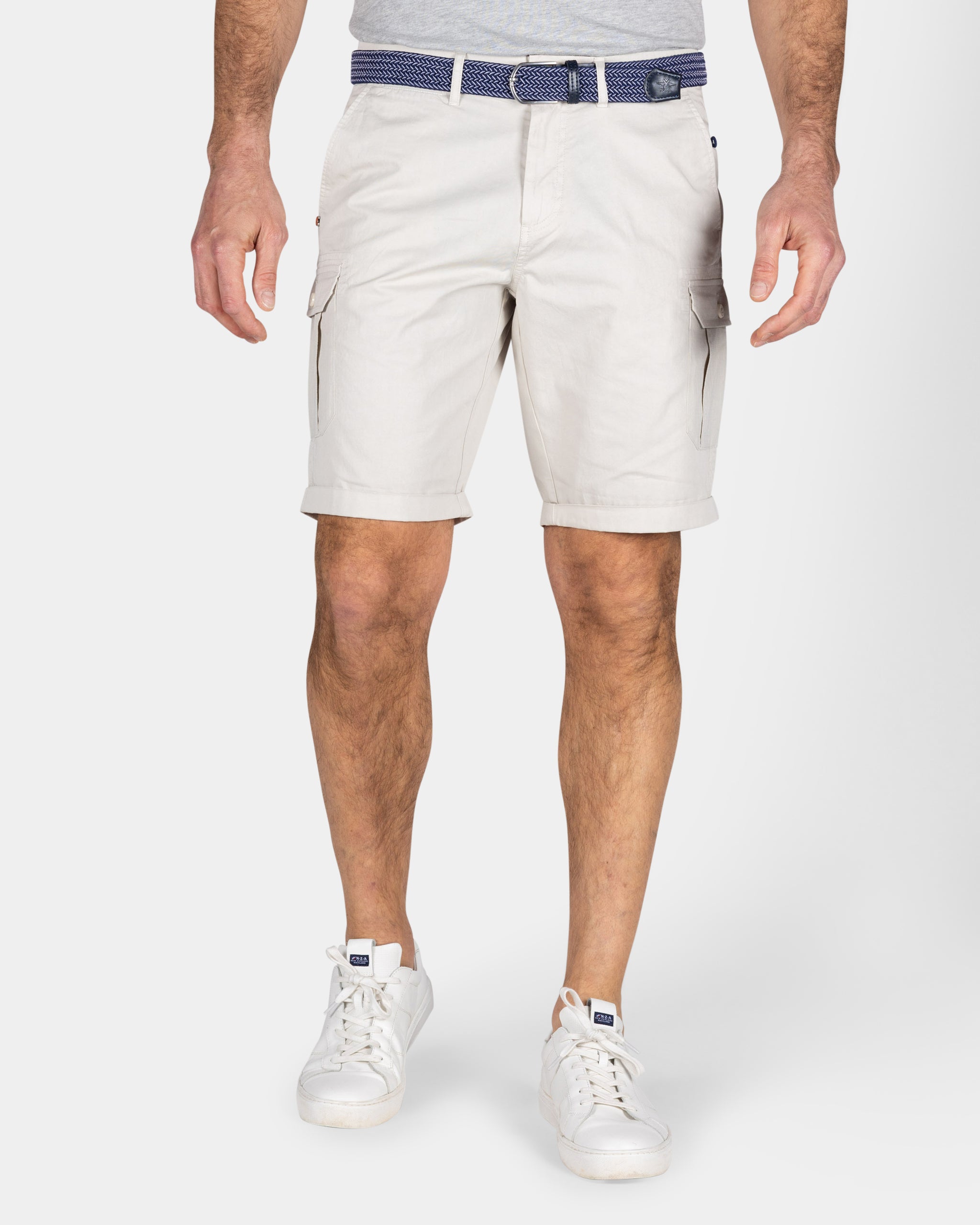Robuste beige Baumwoll-Cargo-Shorts Robuste beige Baumwoll-Cargo-Shorts
