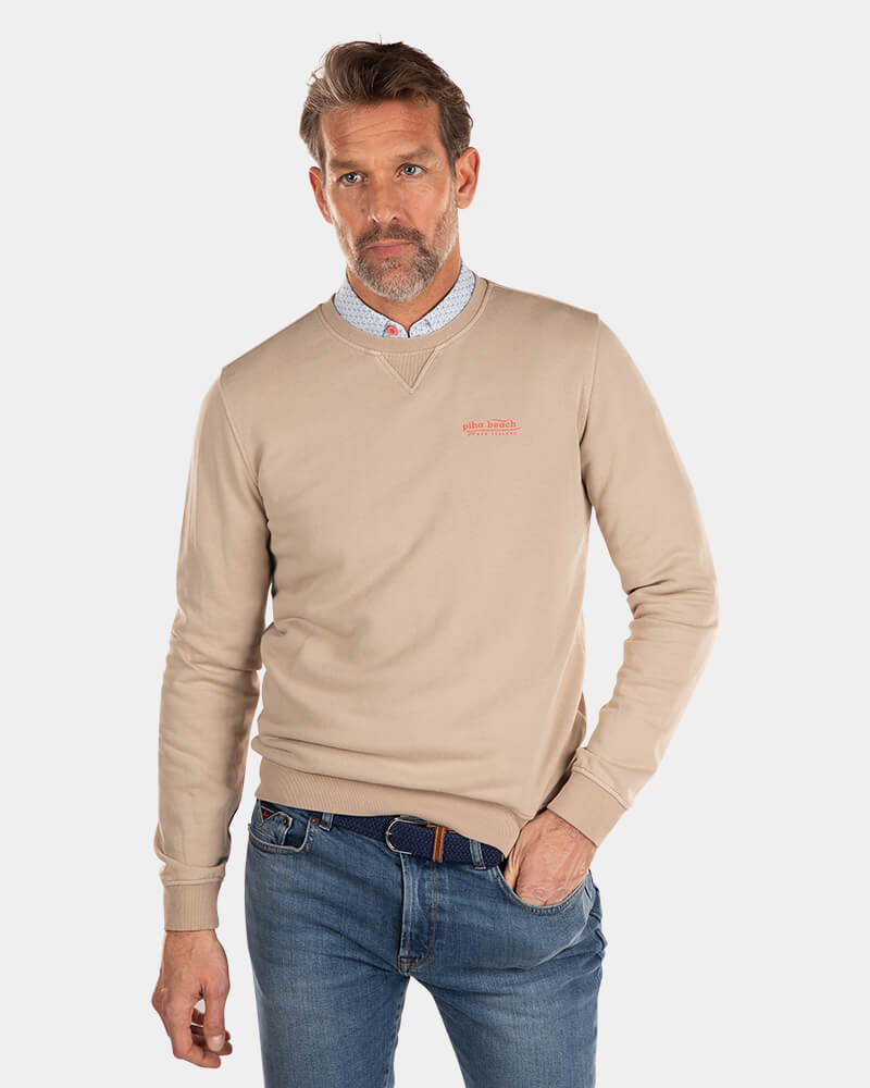 Solid coloured crew neck sweat - Shimmering Sand Solid coloured crew neck sweat - Shimmering Sand