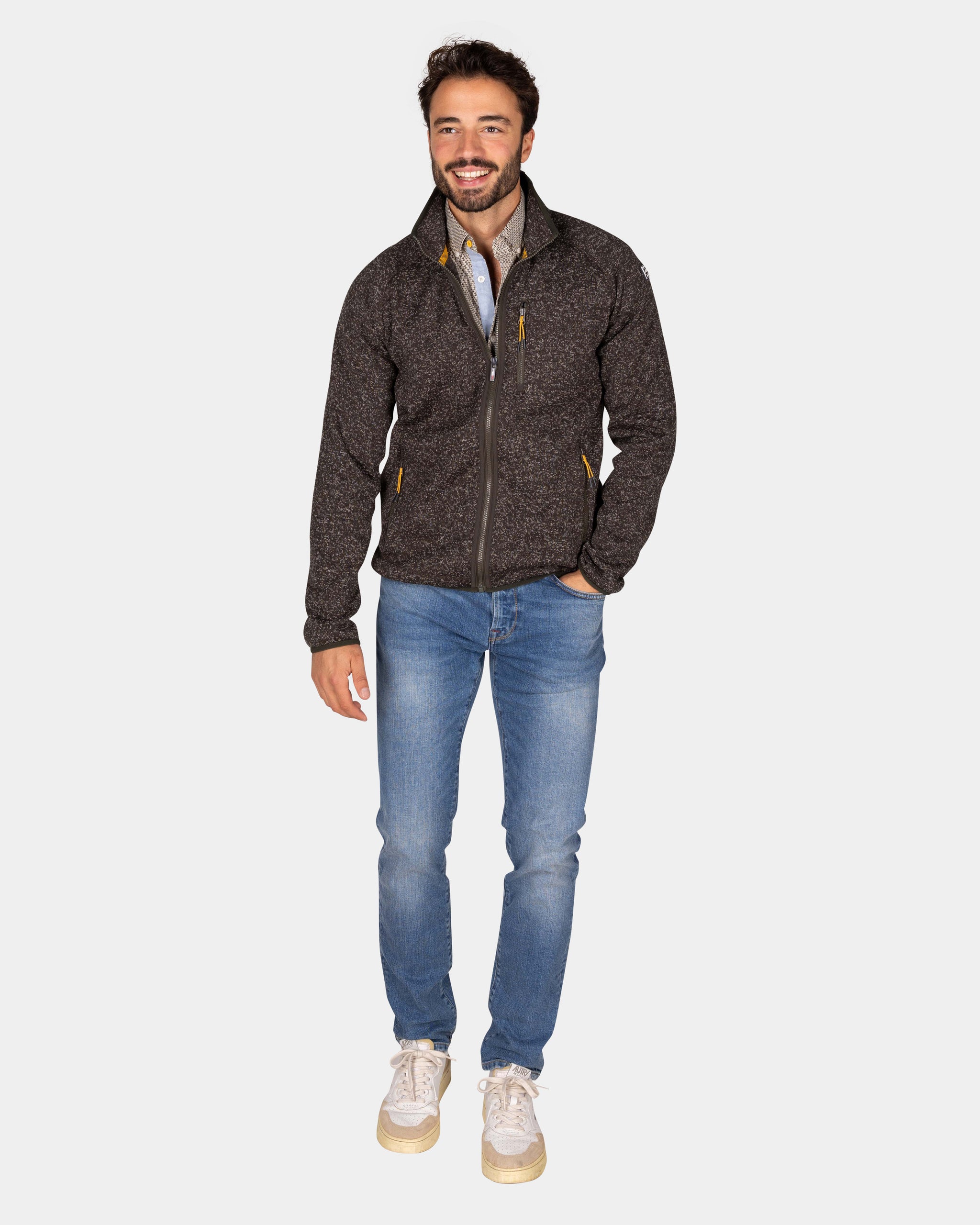 Dark brown fleece cardigan - Dark Mocca Dark brown fleece cardigan - Dark Mocca