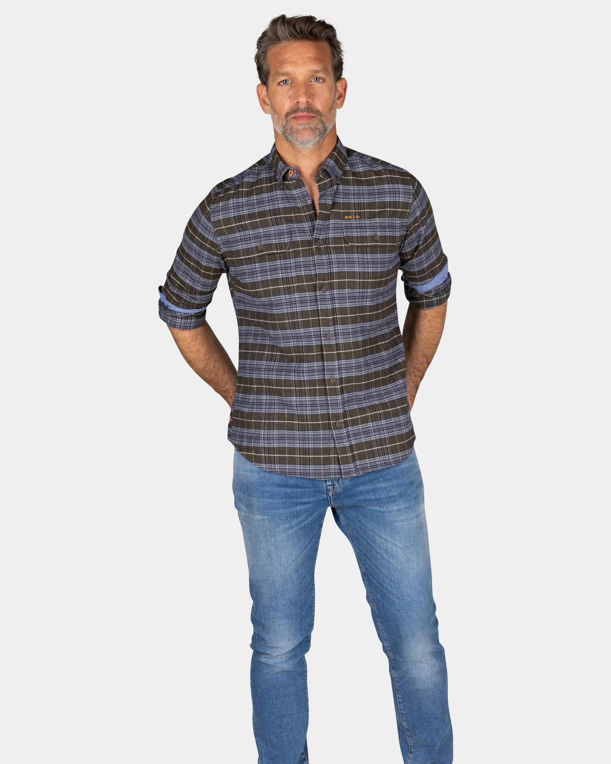 Green grey checked shirt - Quartz Green Green grey checked shirt - Quartz Green