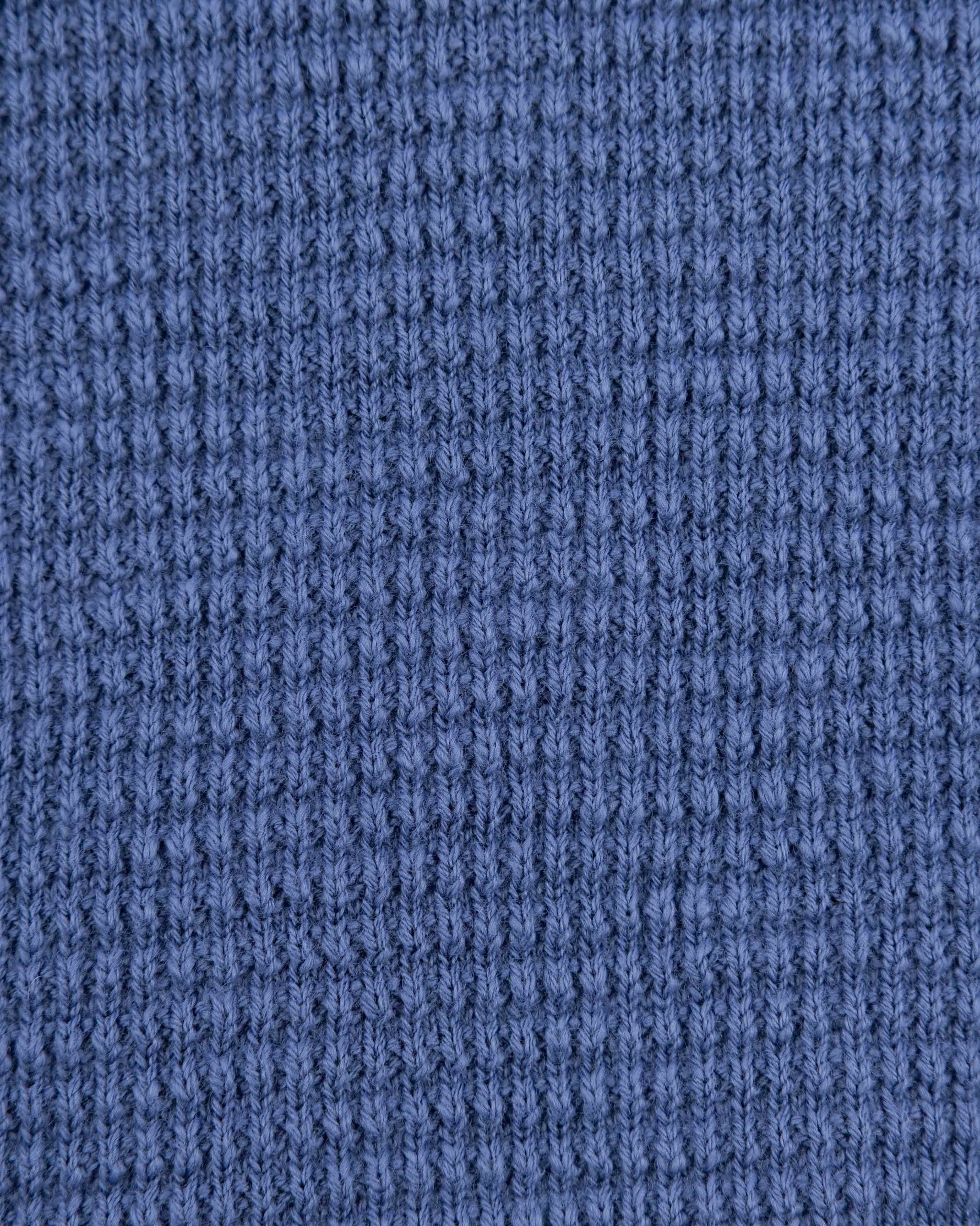Blue cotton half zip knit Blue cotton half zip knit