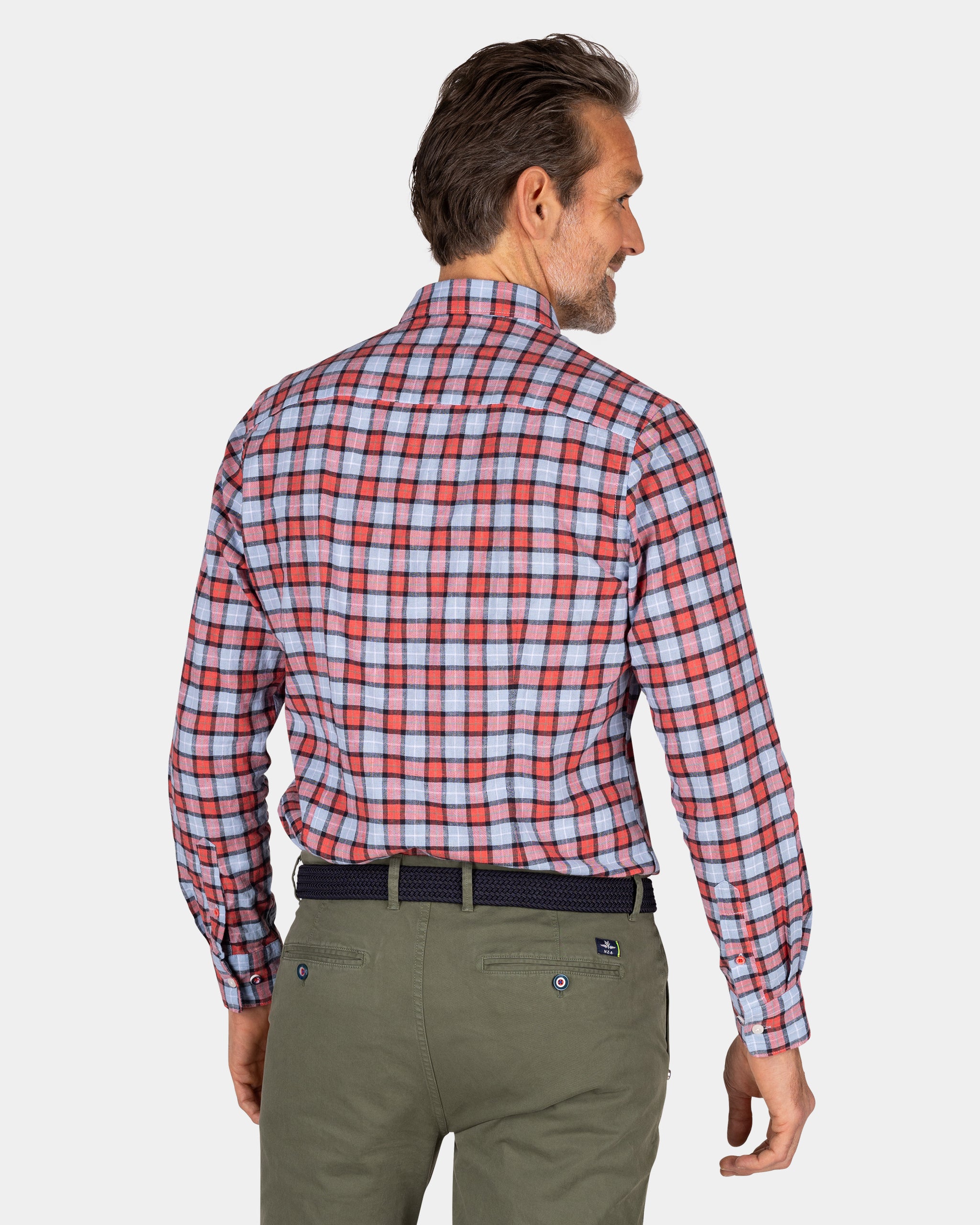 Camisa de cuadros roja y azul - Midnight Navy Camisa de cuadros roja y azul - Midnight Navy