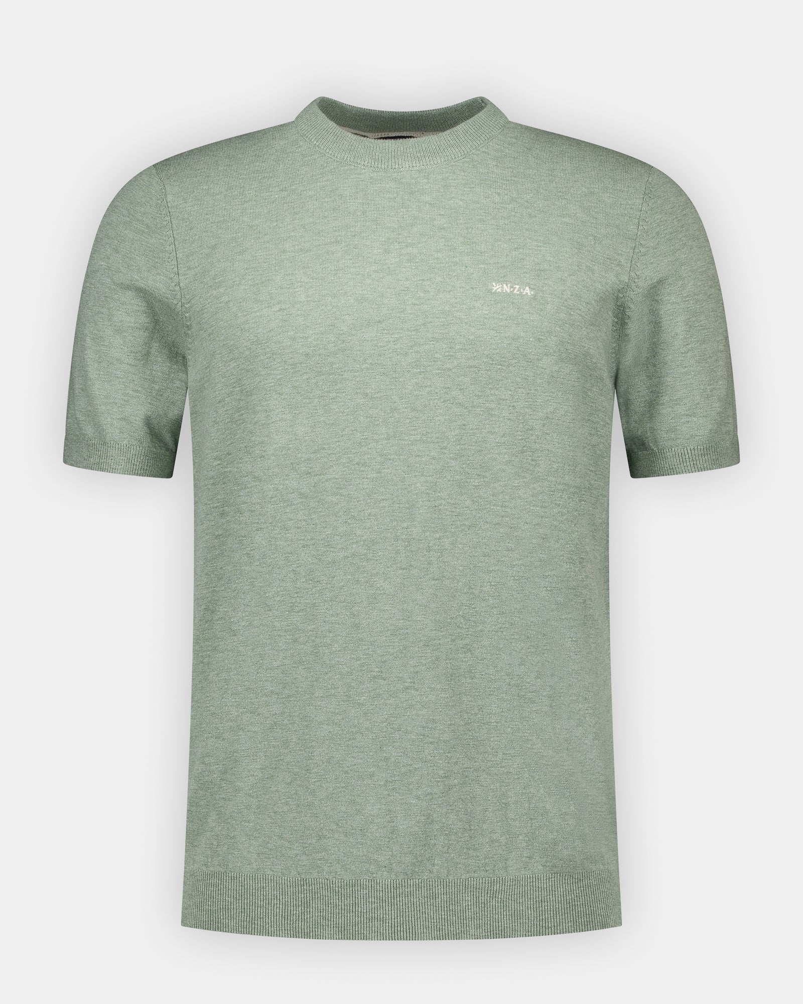 Grünes Baumwollstrickshirt Grünes Baumwollstrickshirt