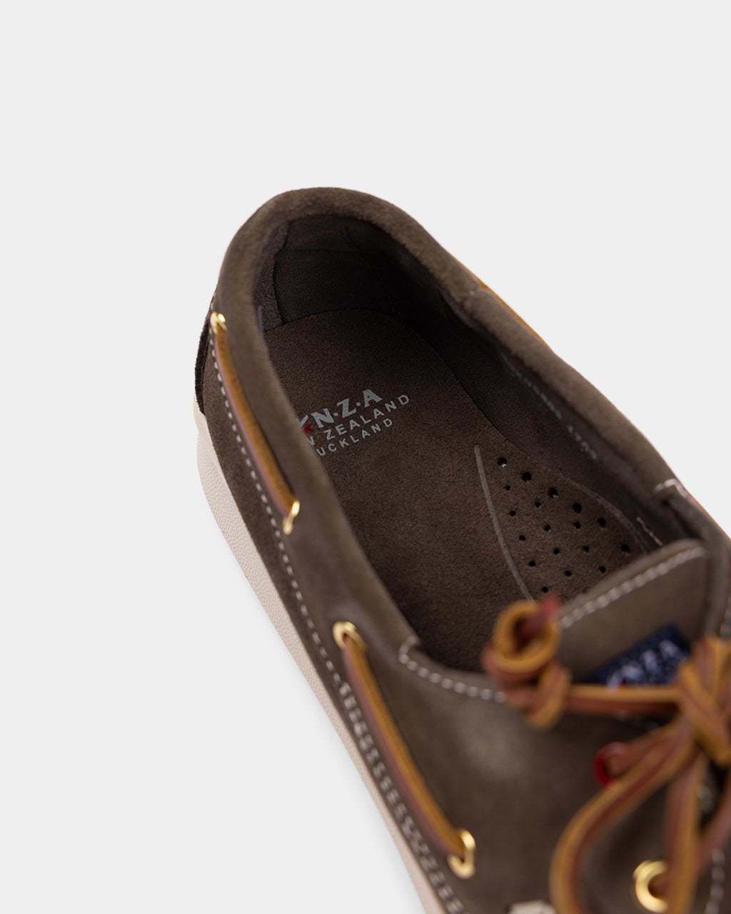 Grüne Leder-Bootsschuhe Grüne Leder-Bootsschuhe