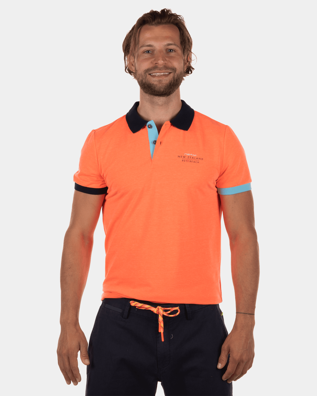 Einfarbiges Poloshirt Moonstone - Apricot Neon Orange