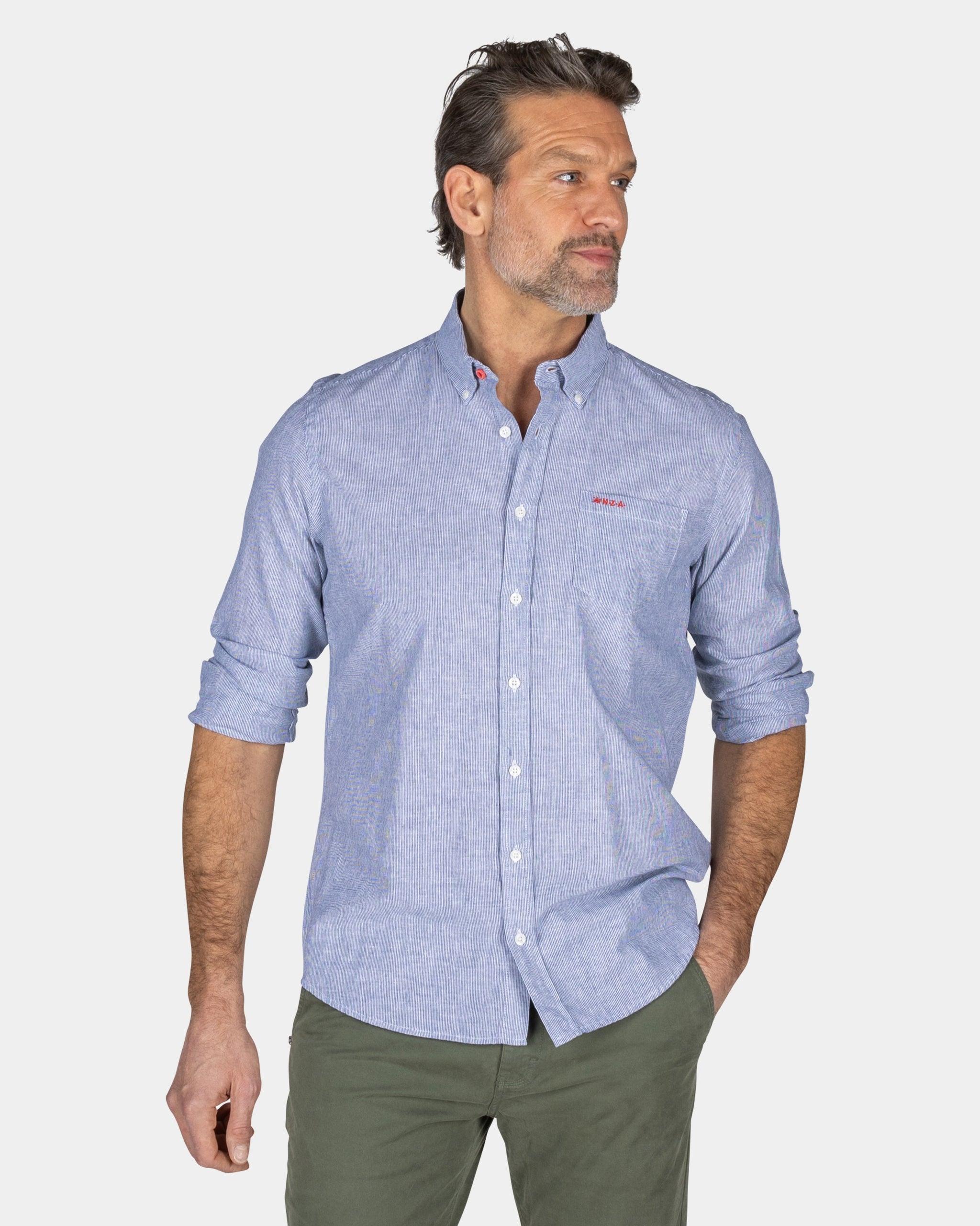 Chemise en lin bleue Chemise en lin bleue
