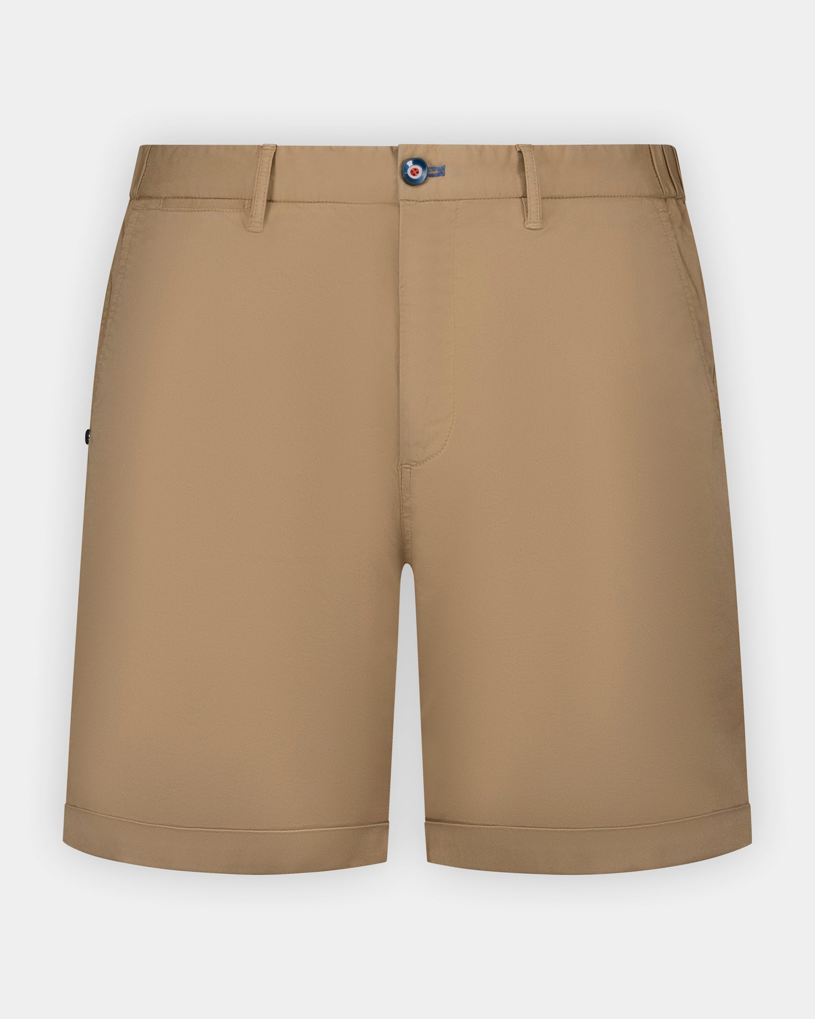 Bermudas de chino beige de algodón elástico Bermudas de chino beige de algodón elástico