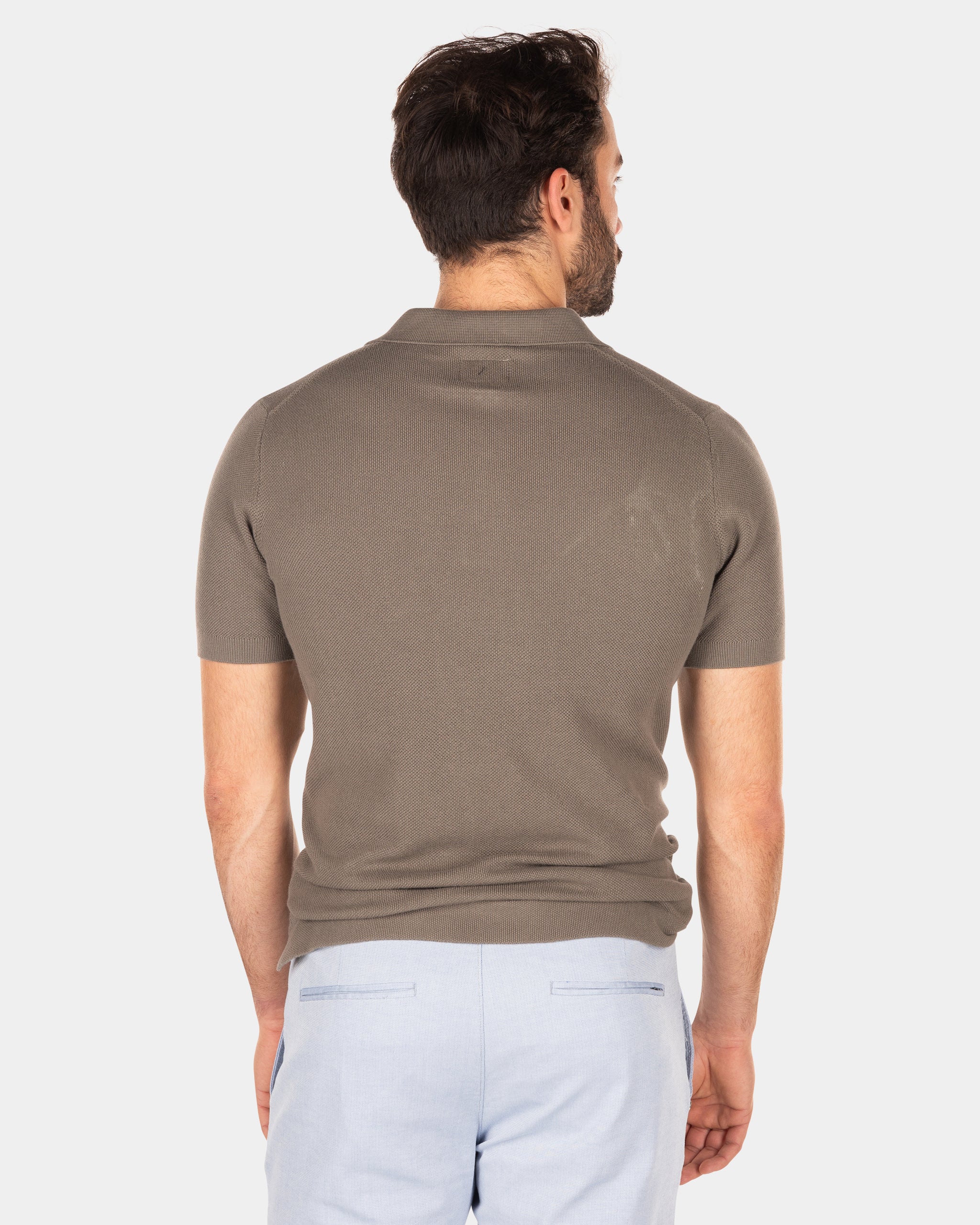Effen polo met korte mouw - Misty Army Effen polo met korte mouw - Misty Army