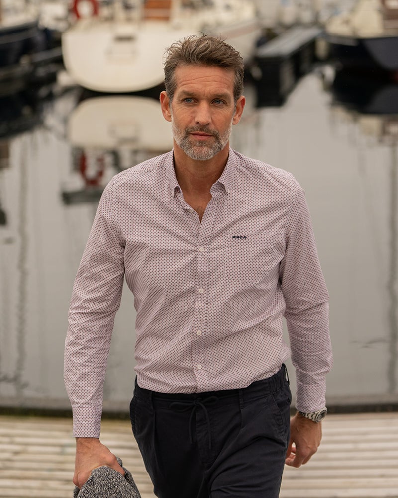 Red cotton stretch shirt Red cotton stretch shirt