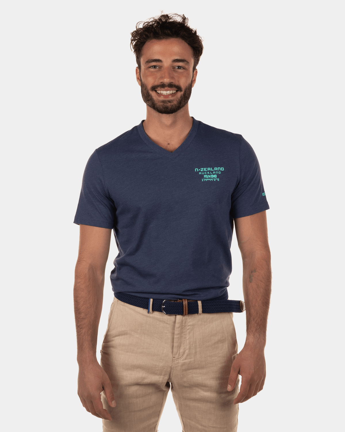 T-shirt à col en V Conroy's Dam - Kind Navy