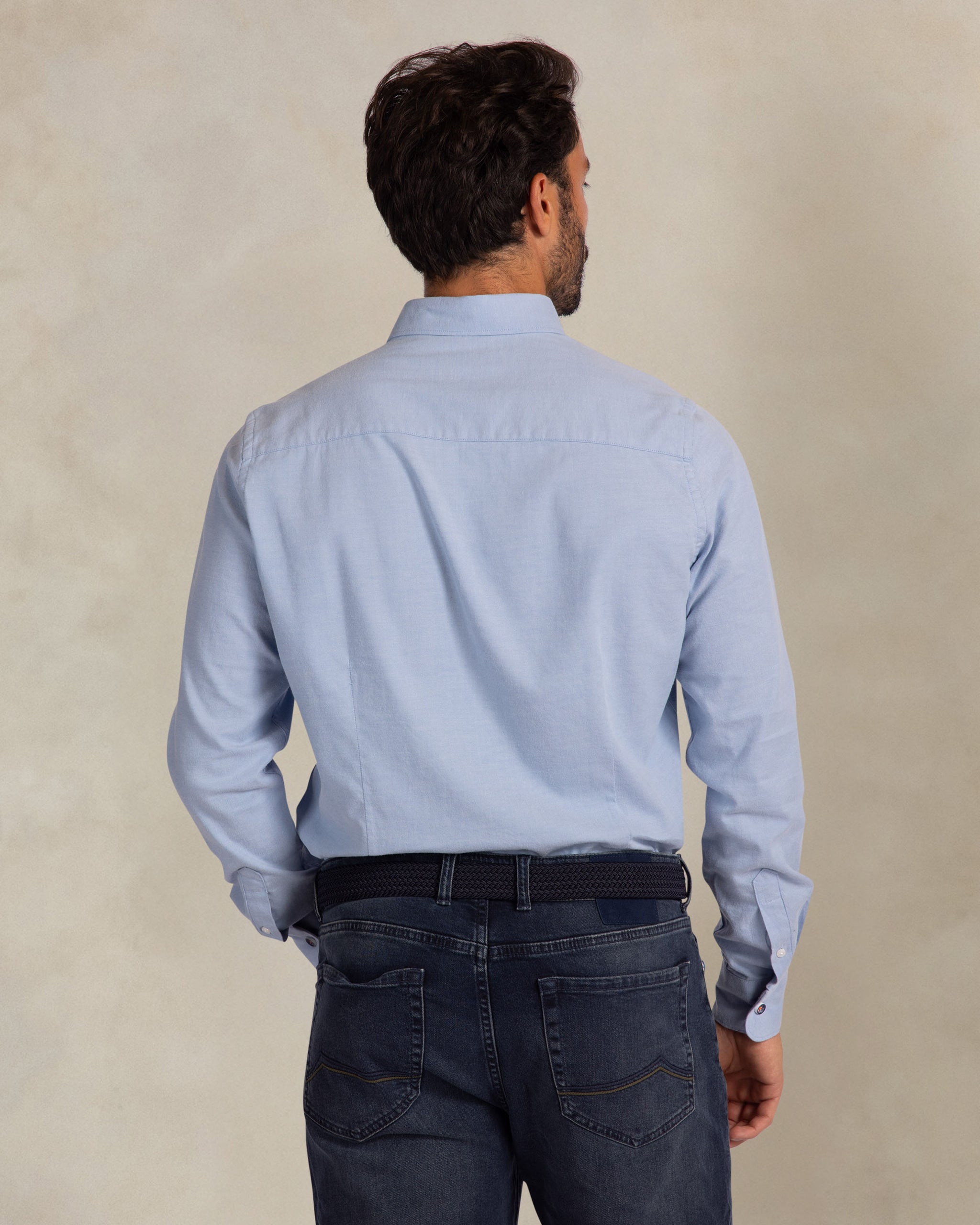 Light blue cotton stretch shirt Light blue cotton stretch shirt