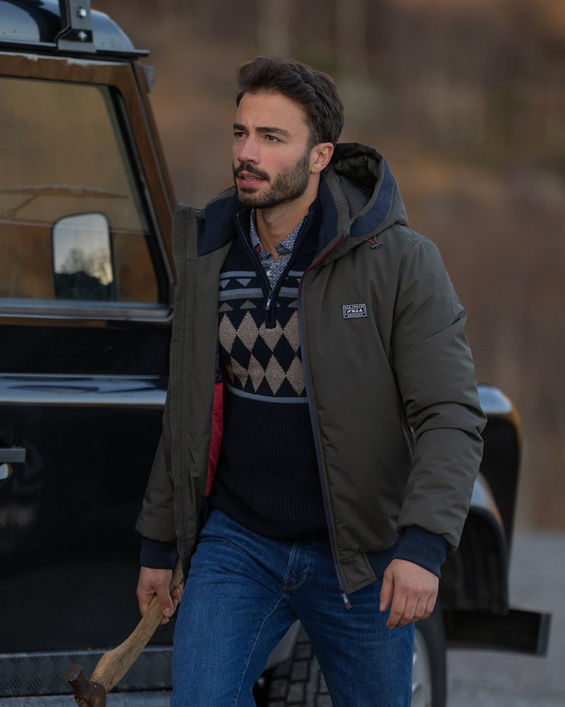 Veste verte à capuche Veste verte à capuche