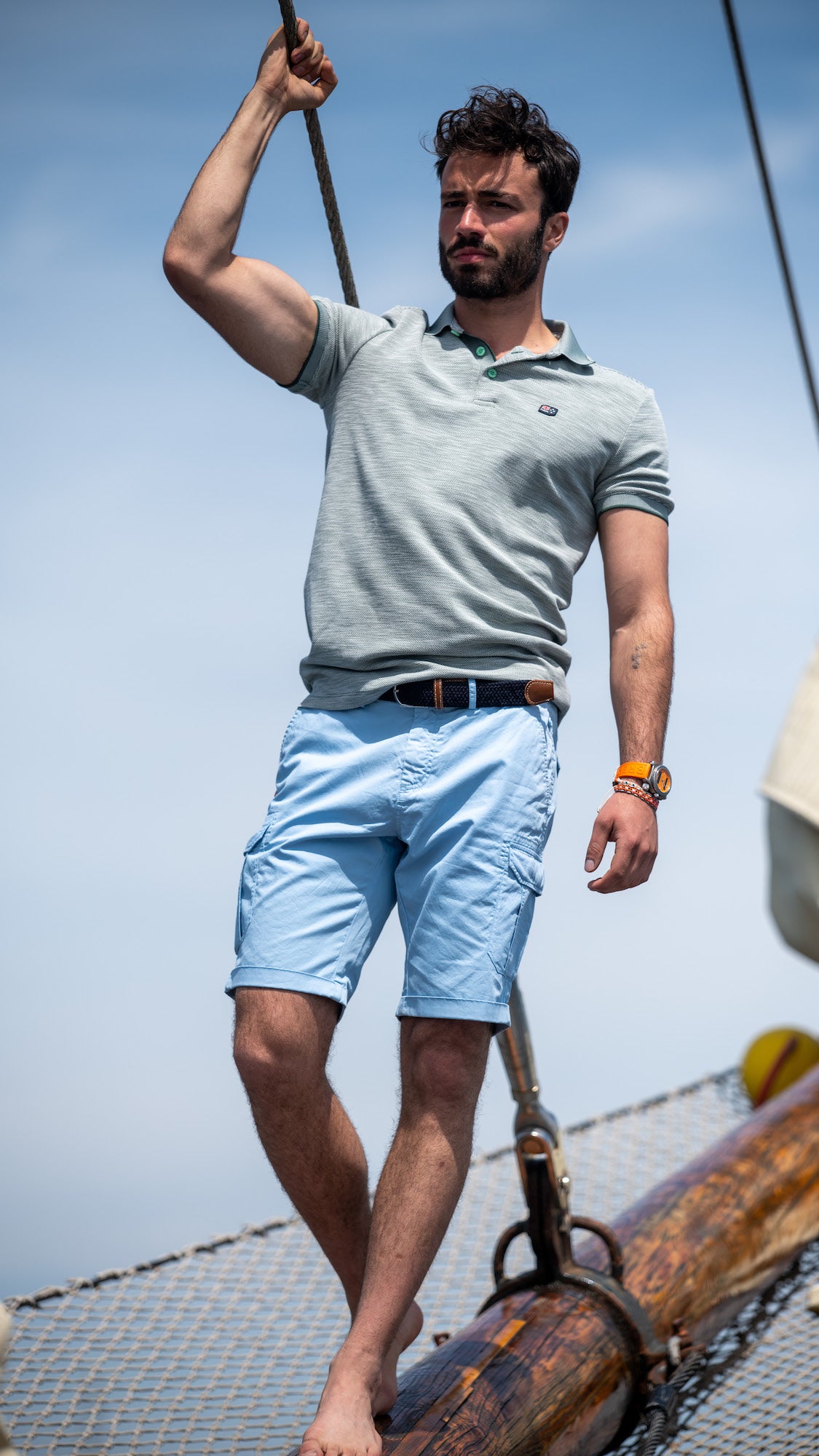 Polo uni en matière résistante - Mellow Army Polo uni en matière résistante - Mellow Army