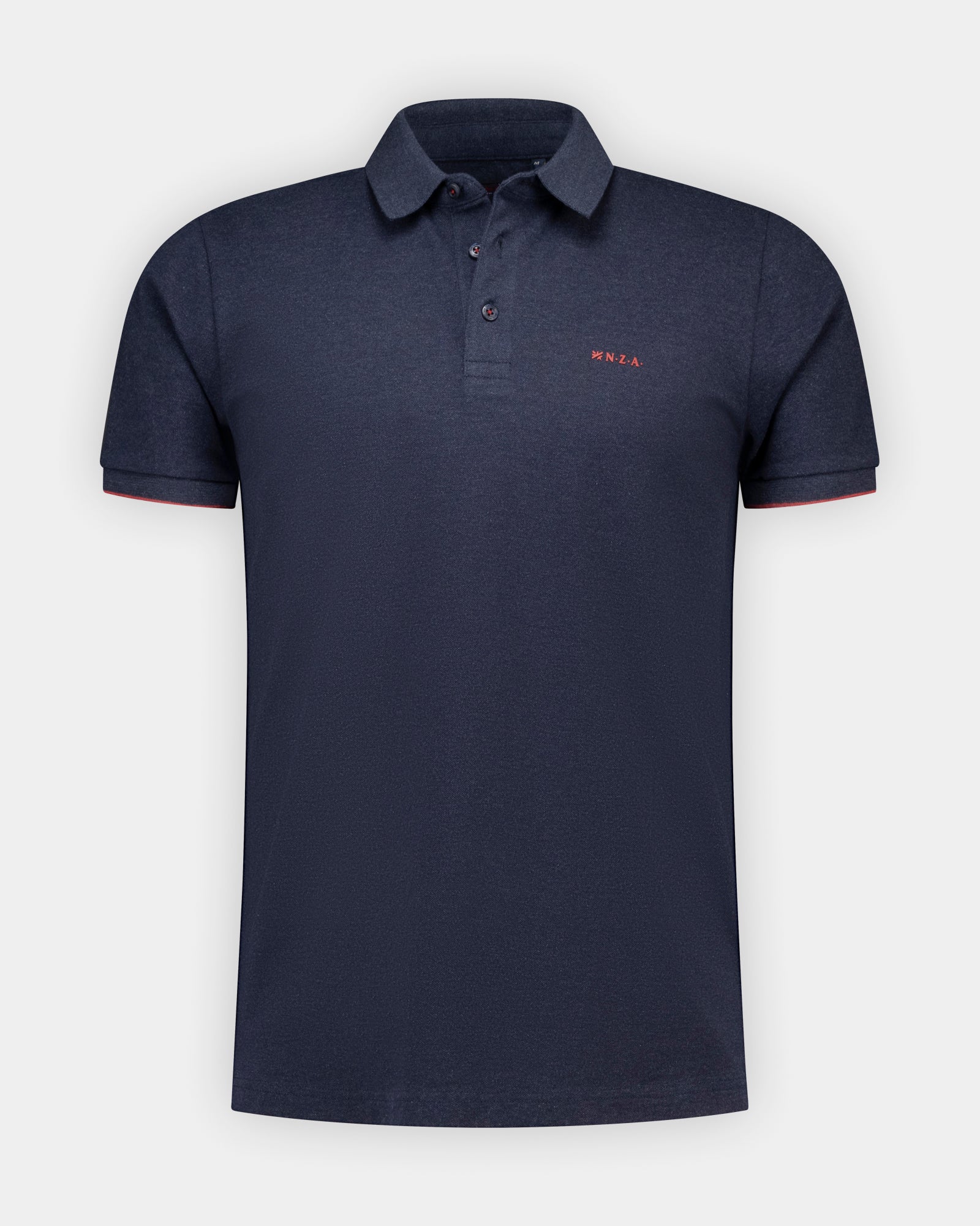 Polo azul de algodón elástico Polo azul de algodón elástico