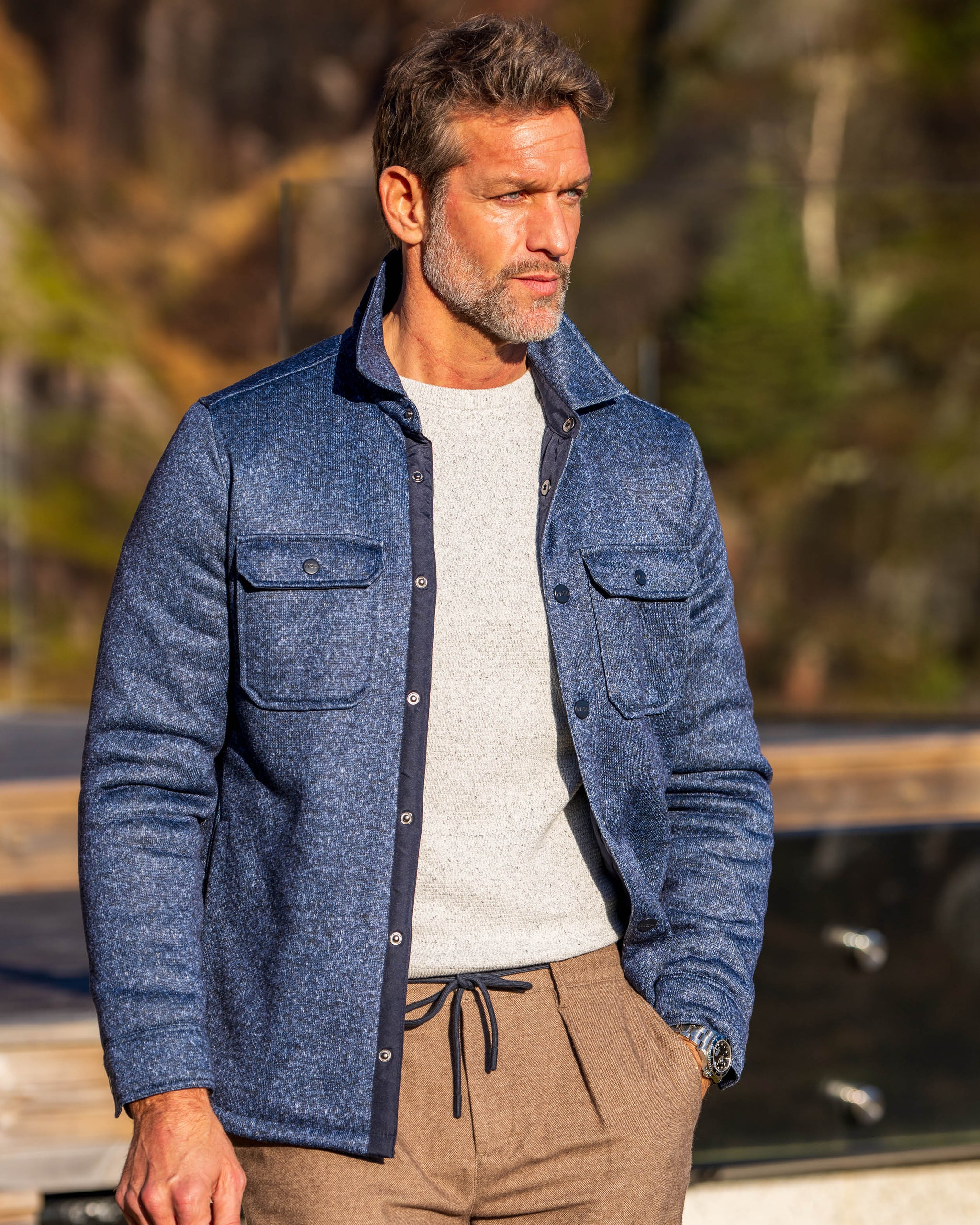 Blaue Overshirt Blaue Overshirt