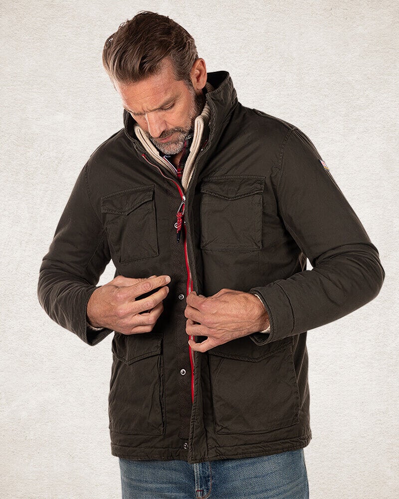 Solid coloured field jacket - Smoked Green Solid coloured field jacket - Smoked Green