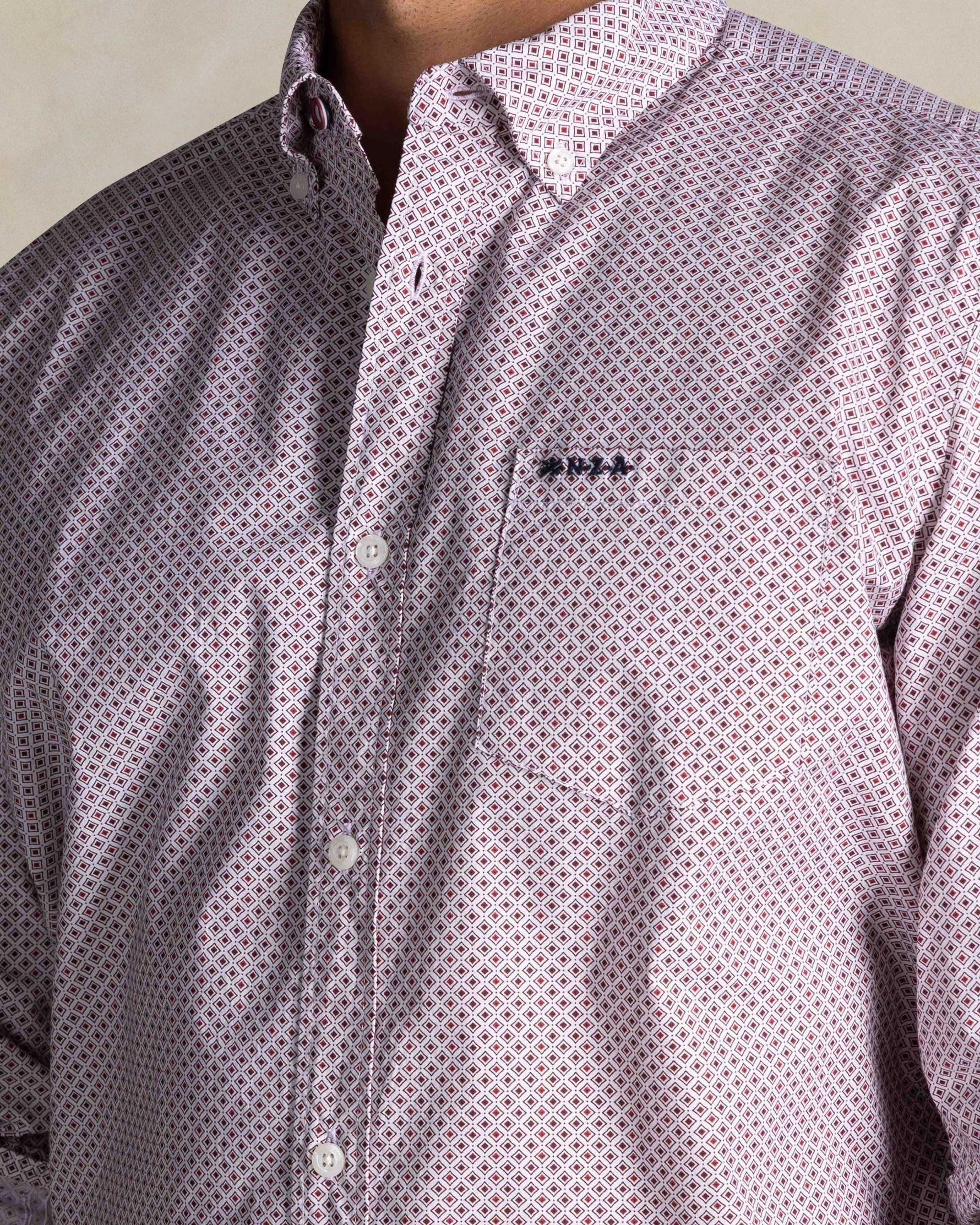 Red cotton stretch shirt Red cotton stretch shirt