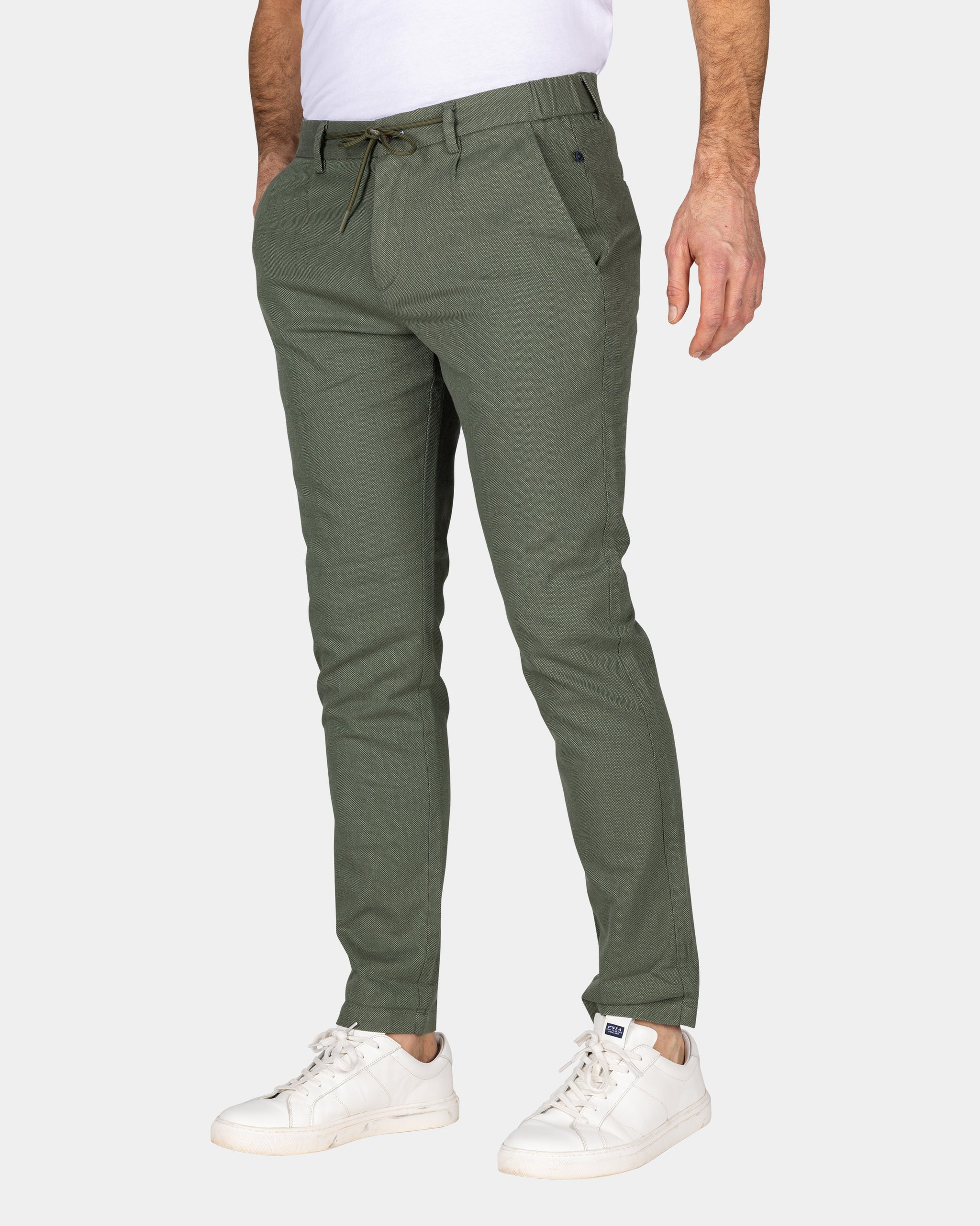Groene katoenen stretch chino Groene katoenen stretch chino