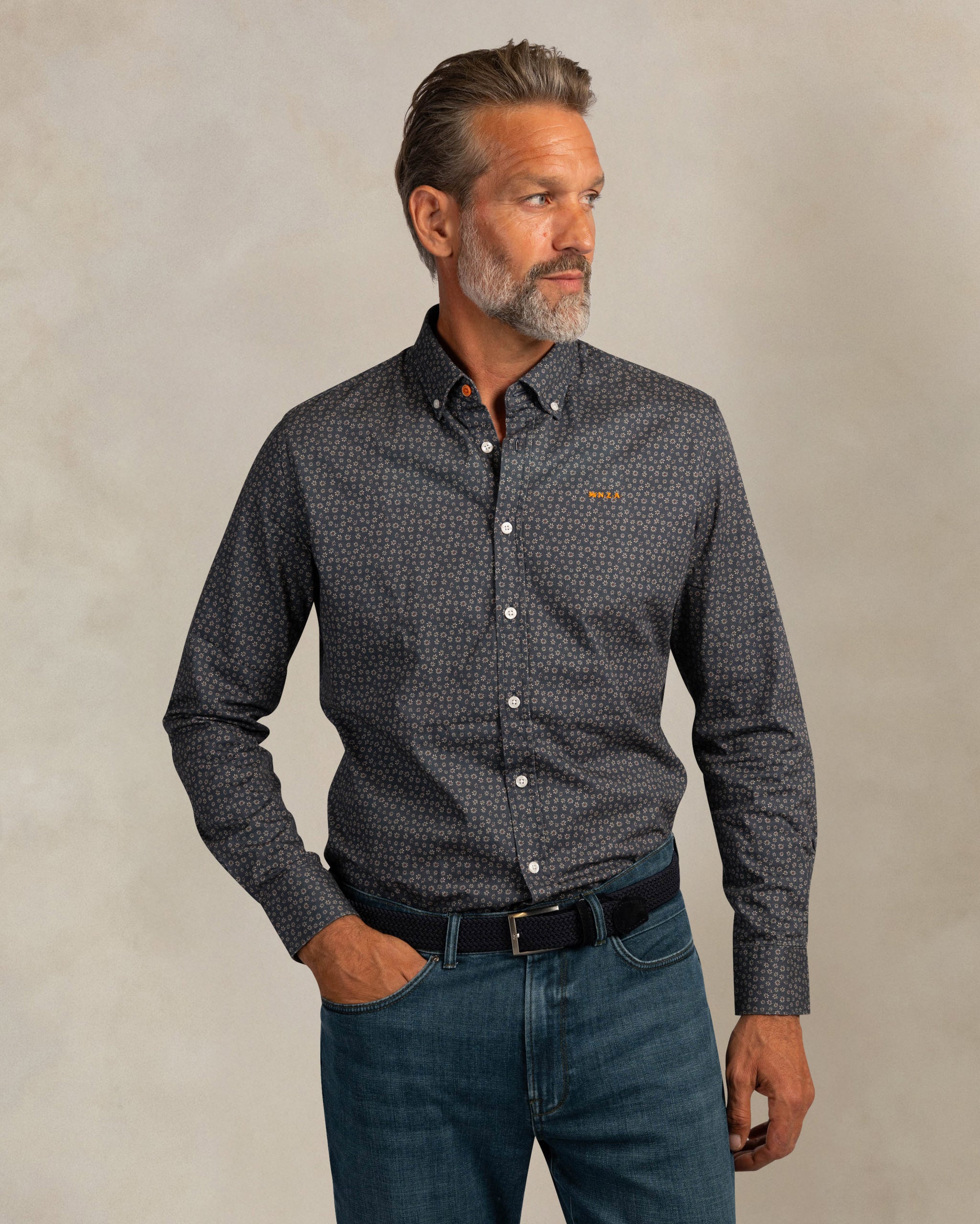 Dark blue flannel shirt Dark blue flannel shirt