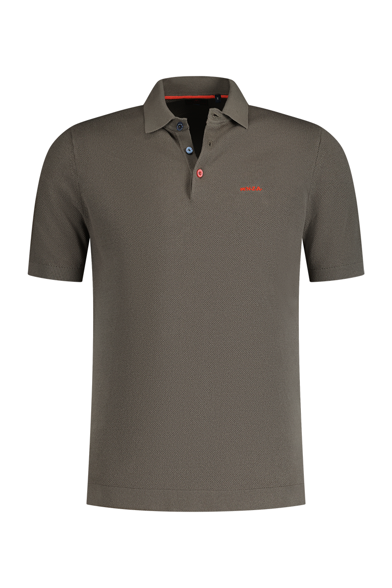 Effen polo met korte mouw - Misty Army Effen polo met korte mouw - Misty Army