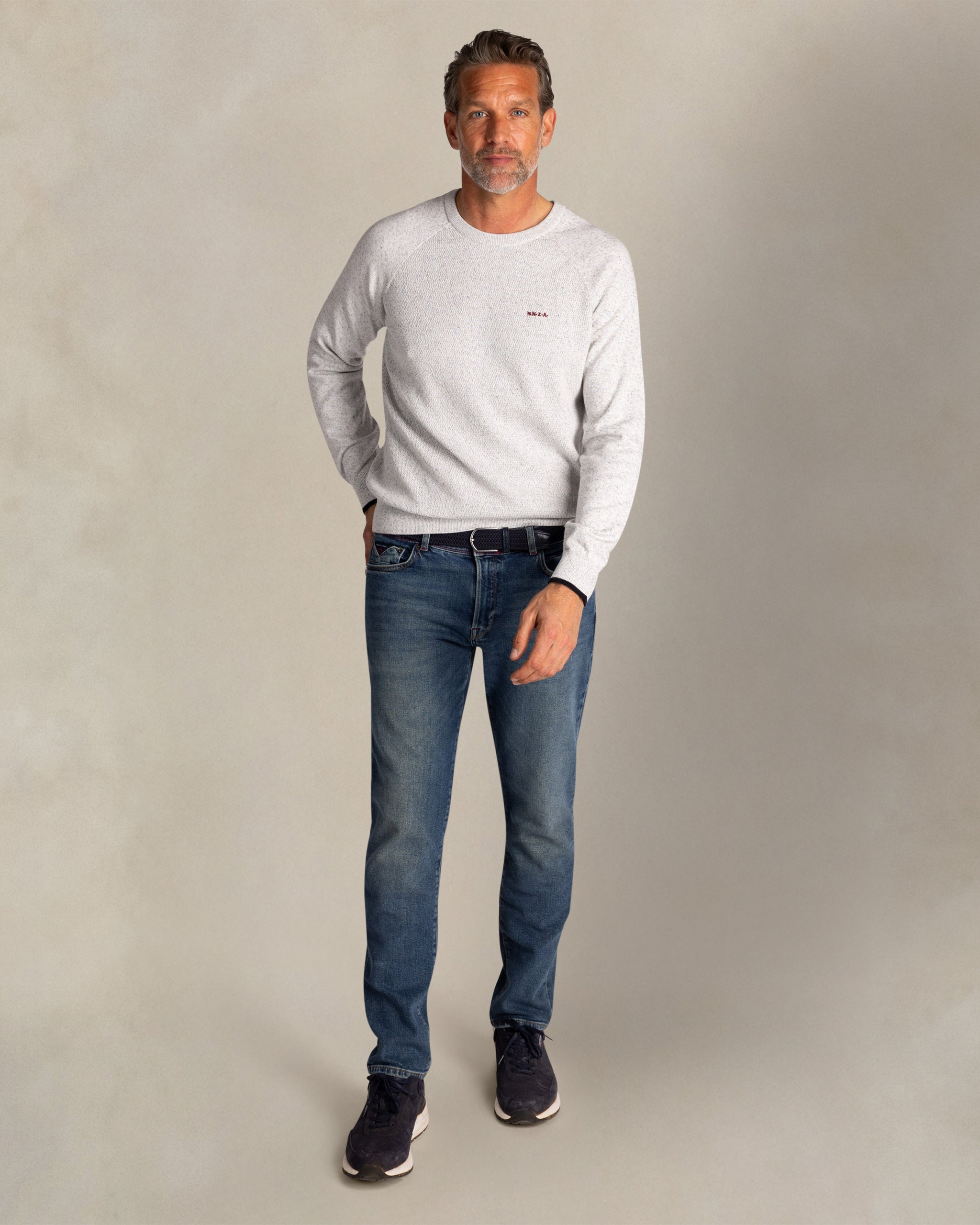 Grau Baumwollpullover Grau Baumwollpullover