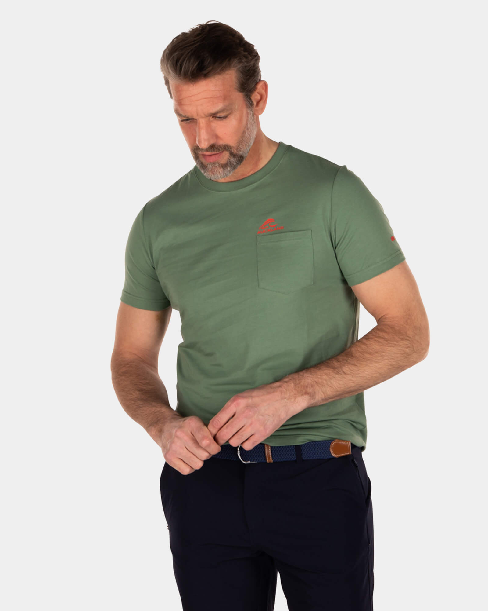 Einfarbiges T-Shirt aus Baumwolle - Active Army Einfarbiges T-Shirt aus Baumwolle - Active Army