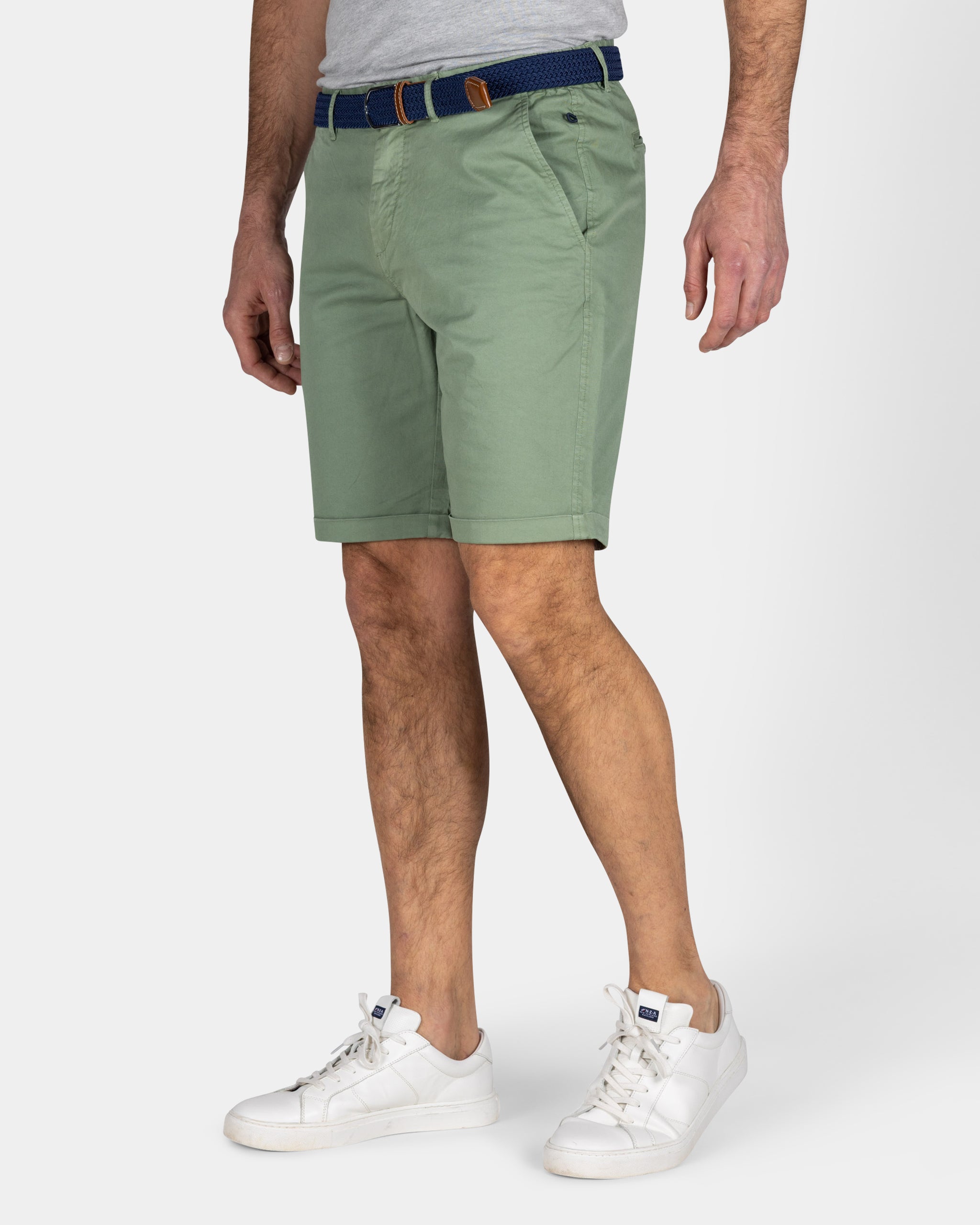 Groen katoenen chino short Groen katoenen chino short