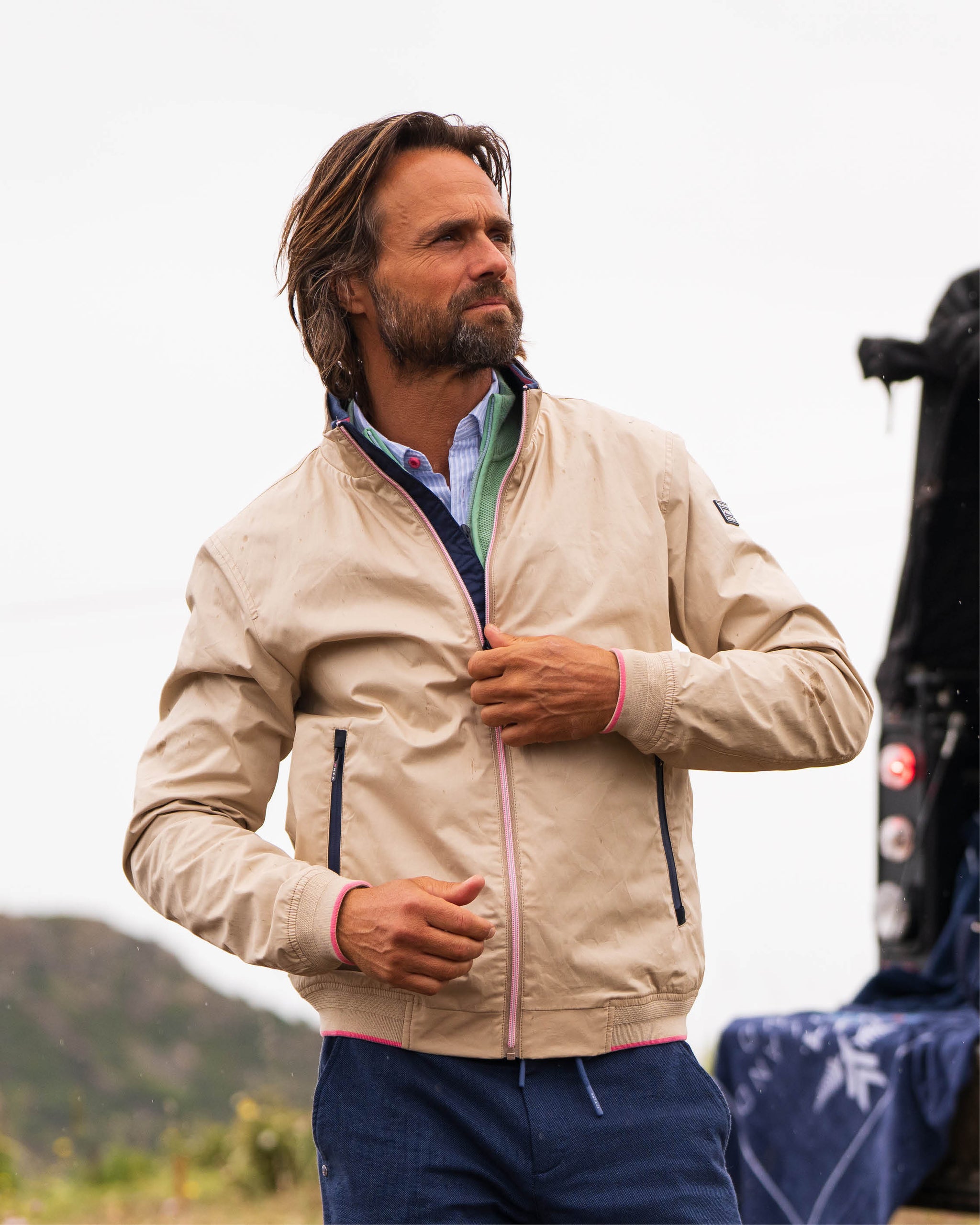 Ecru katoenen jas Ecru katoenen jas