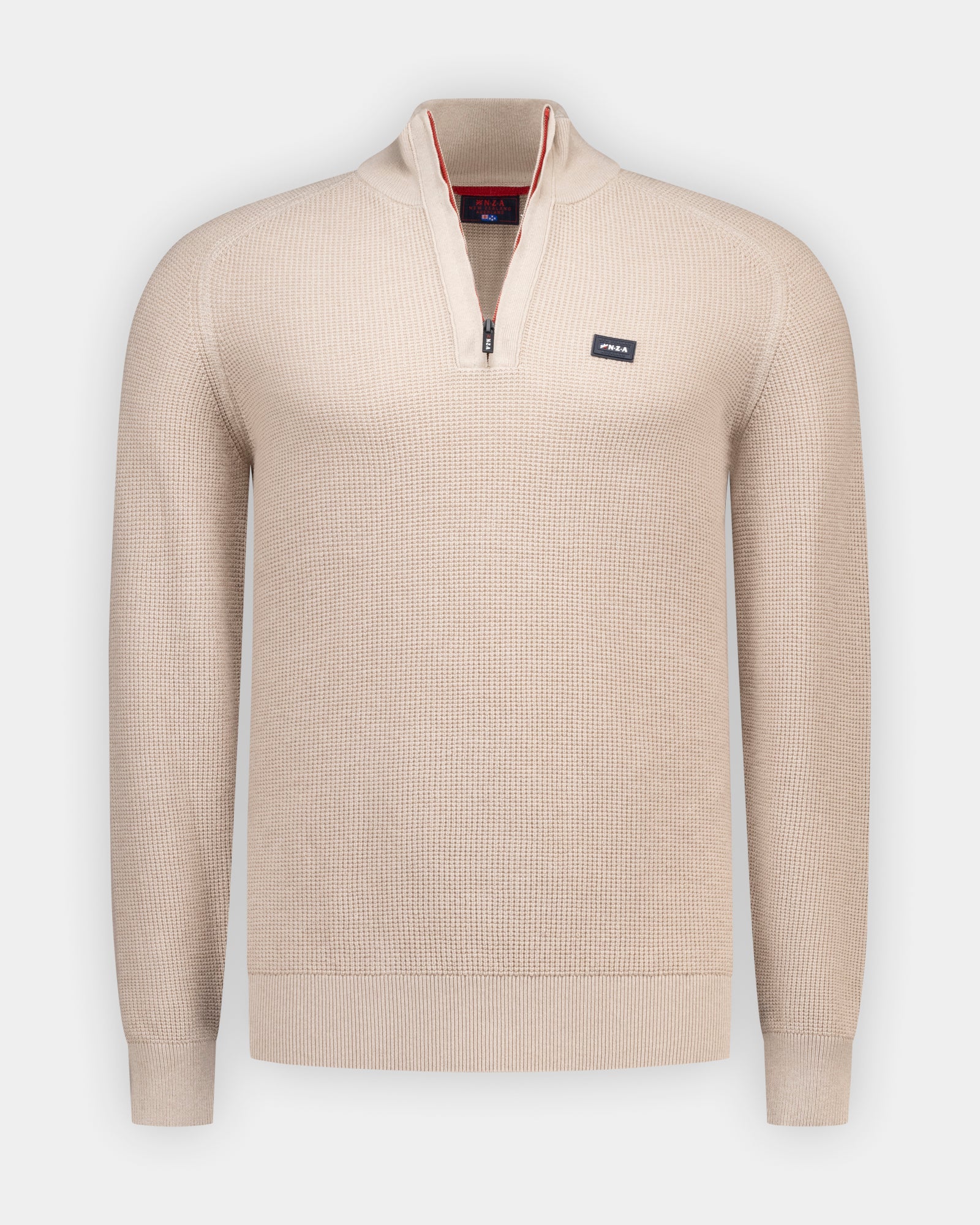 Ecru 100% baumwoll-quarter-zip-pullover Ecru 100% baumwoll-quarter-zip-pullover