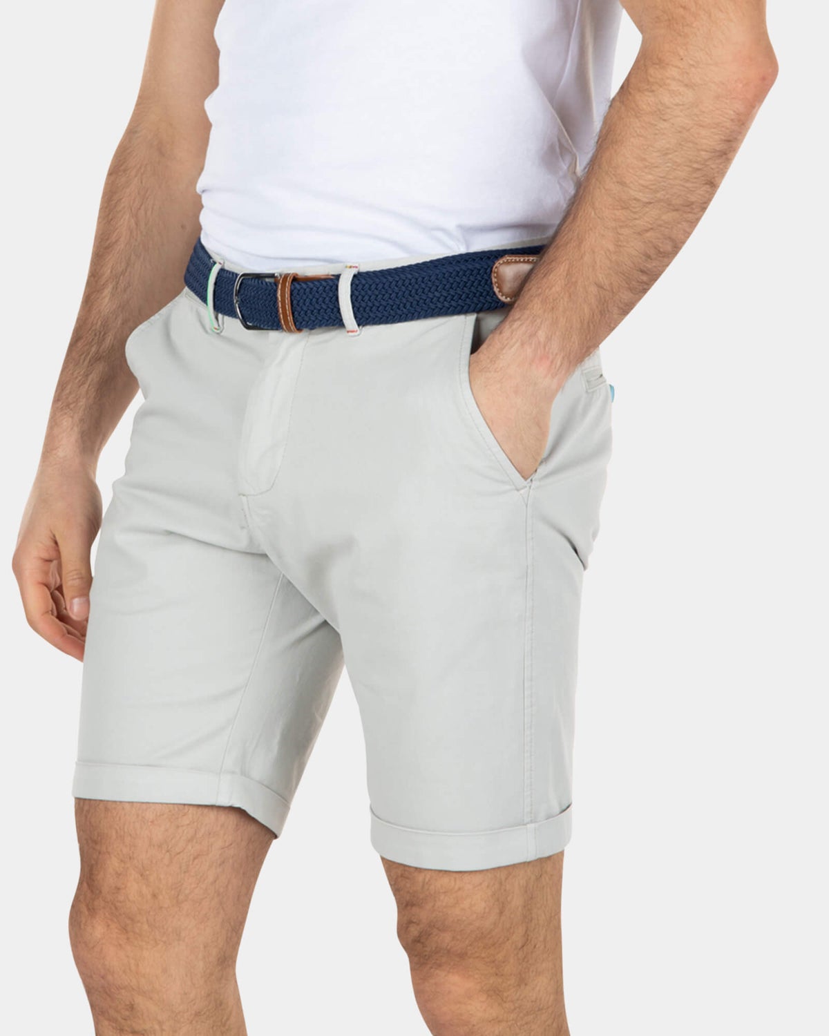 Chino-Shorts aus Baumwoll-Stretch Grau