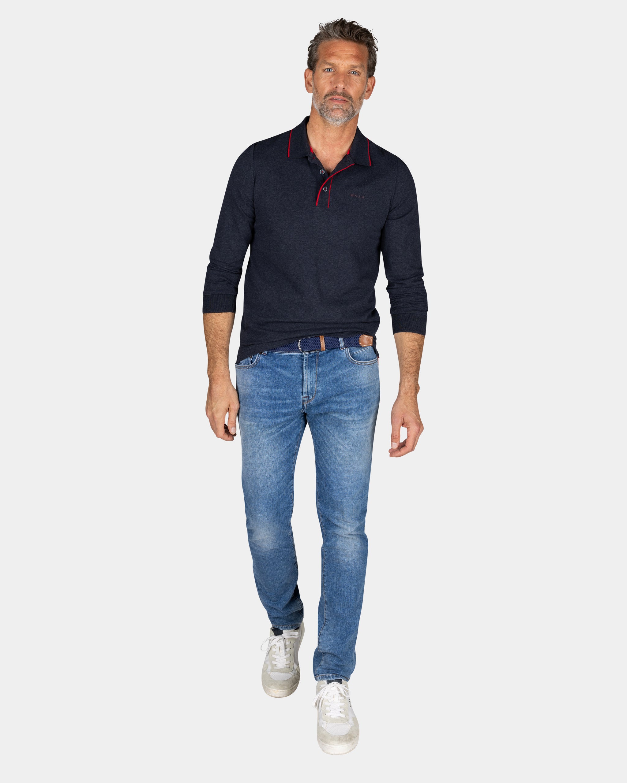 Donkerblauwe longsleeve polo - Winter Navy Donkerblauwe longsleeve polo - Winter Navy