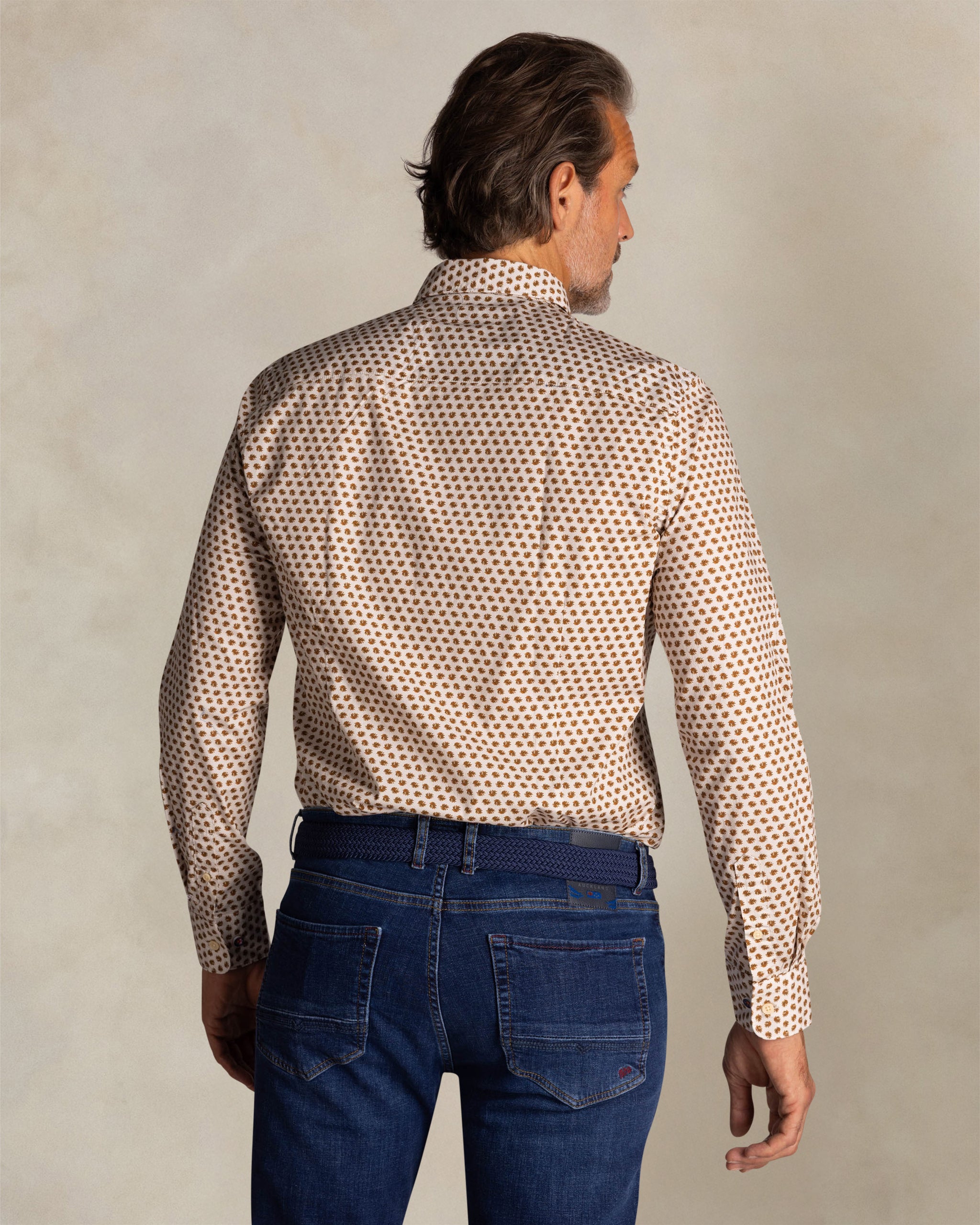 Chemise en coton écru stretch Chemise en coton écru stretch