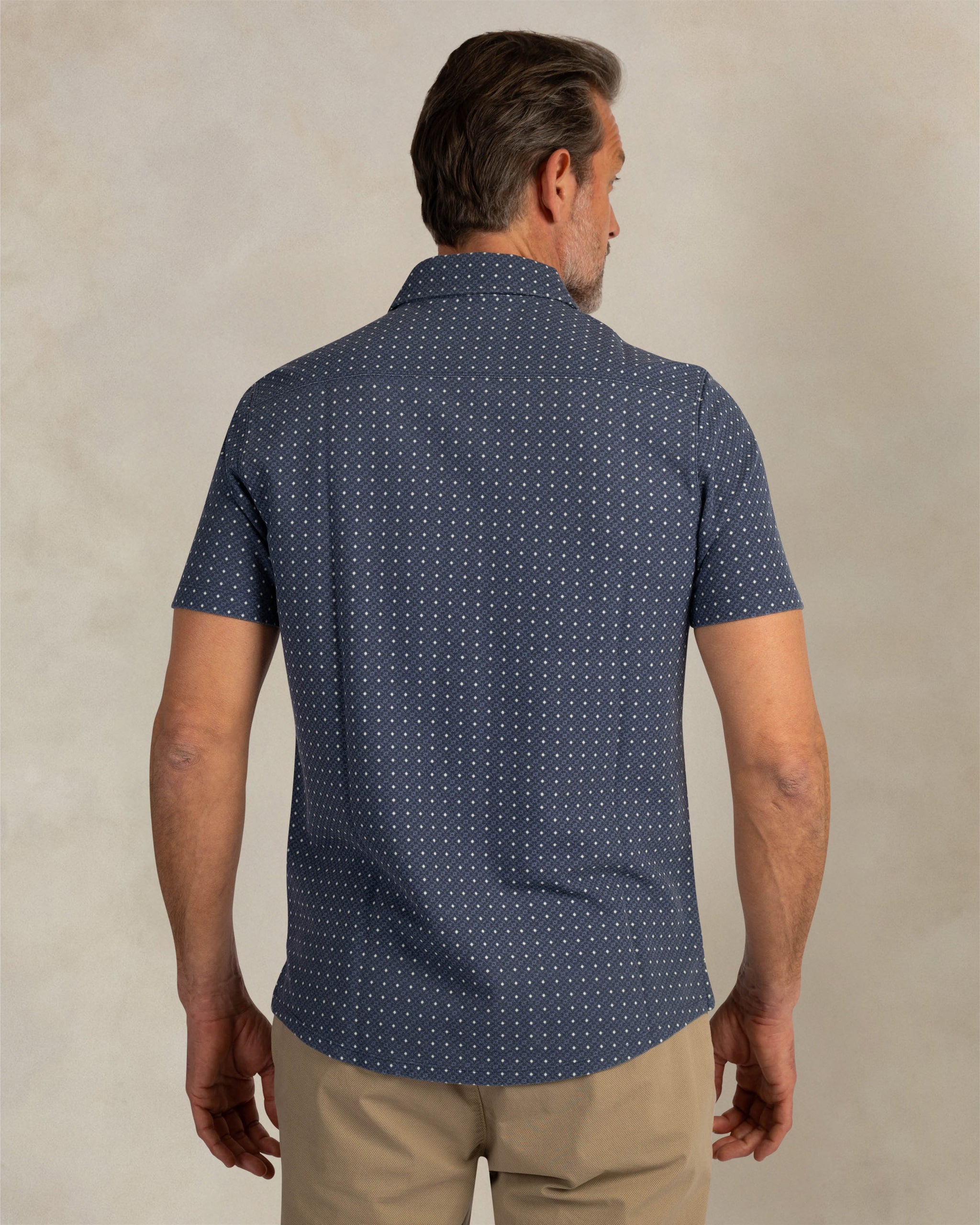 Blaues Baumwollhemd mit Print Blaues Baumwollhemd mit Print