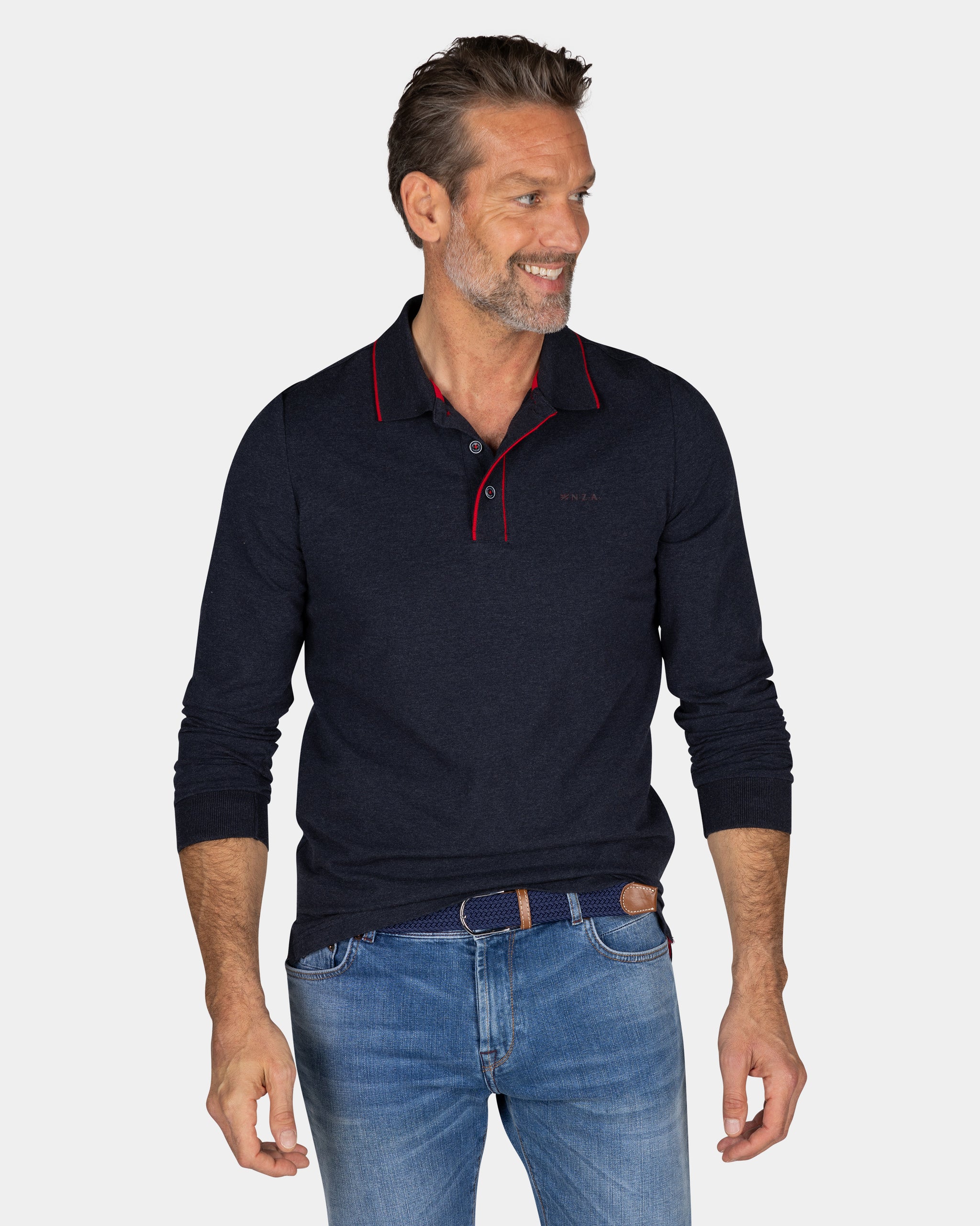 Donkerblauwe longsleeve polo - Winter Navy Donkerblauwe longsleeve polo - Winter Navy