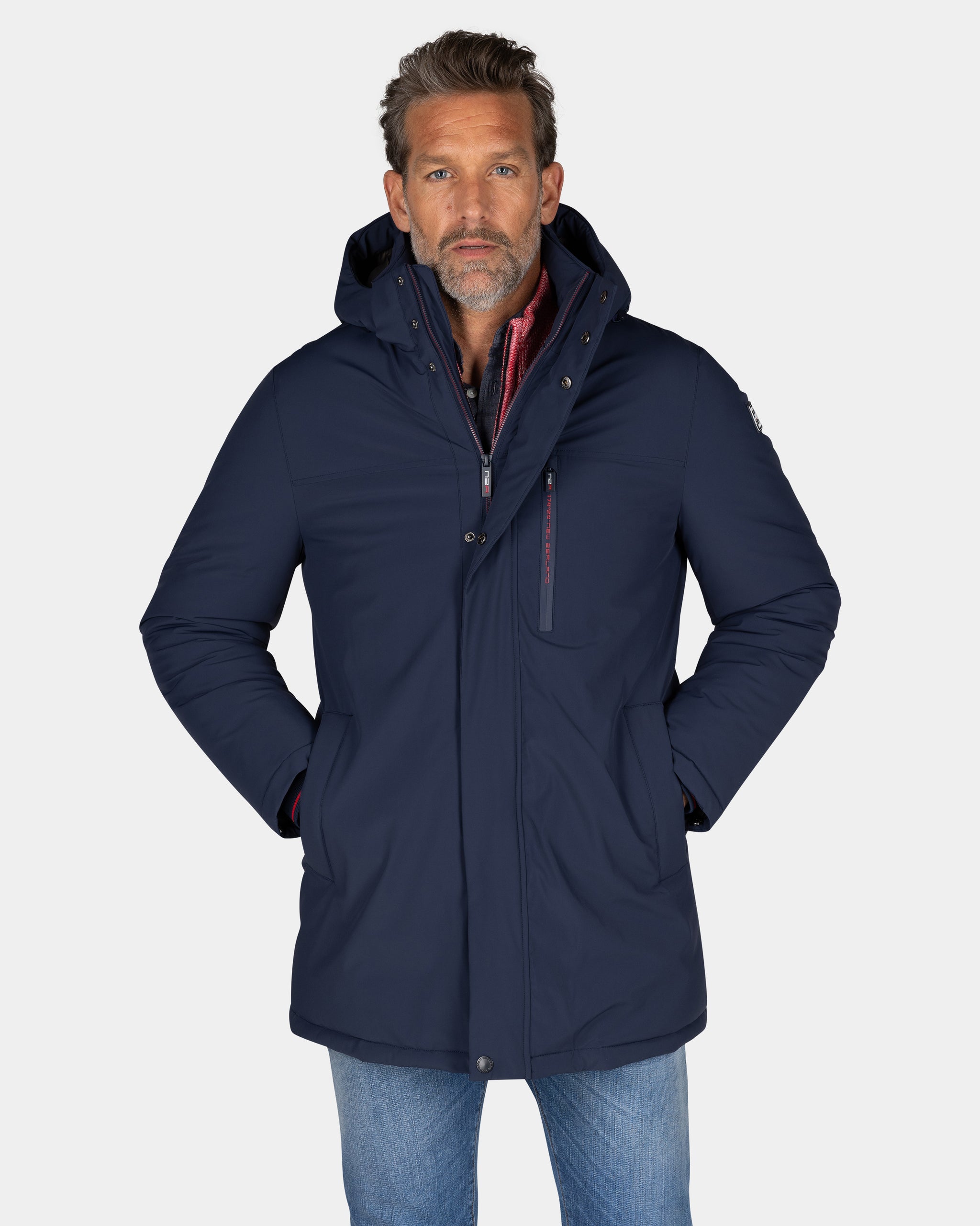 Dunkelblauer Parka mit Stehkragen - Winter Navy Dunkelblauer Parka mit Stehkragen - Winter Navy