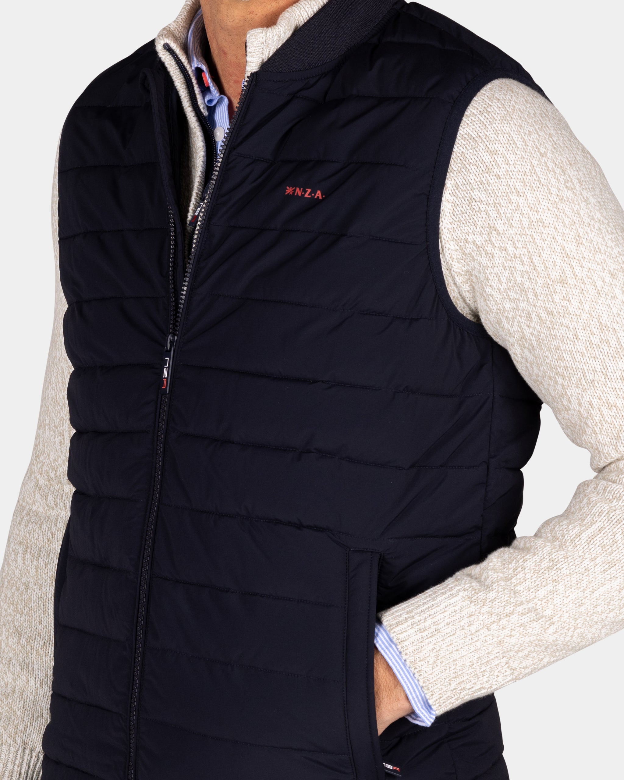 Gewatteerde navy bodywarmer - Midnight Navy Gewatteerde navy bodywarmer - Midnight Navy
