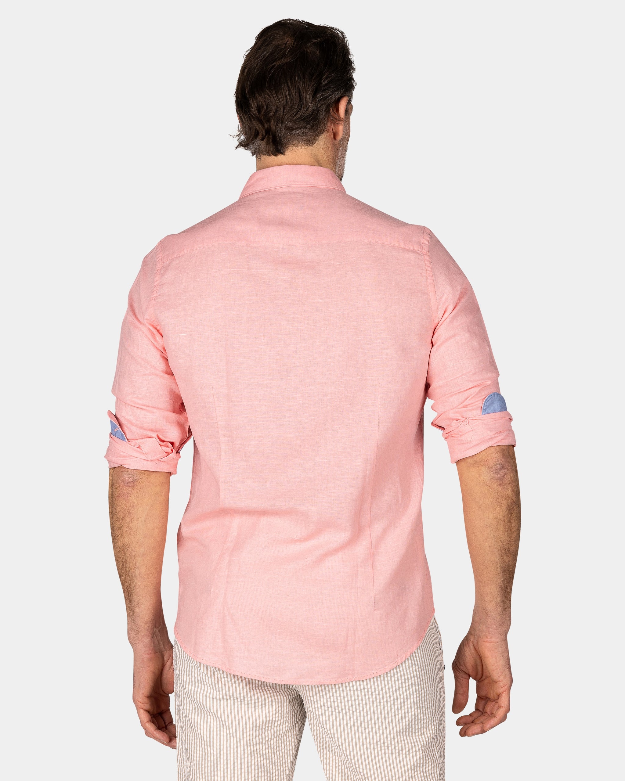 Linen Pastel Pink Long Sleeve Shirt Linen Pastel Pink Long Sleeve Shirt