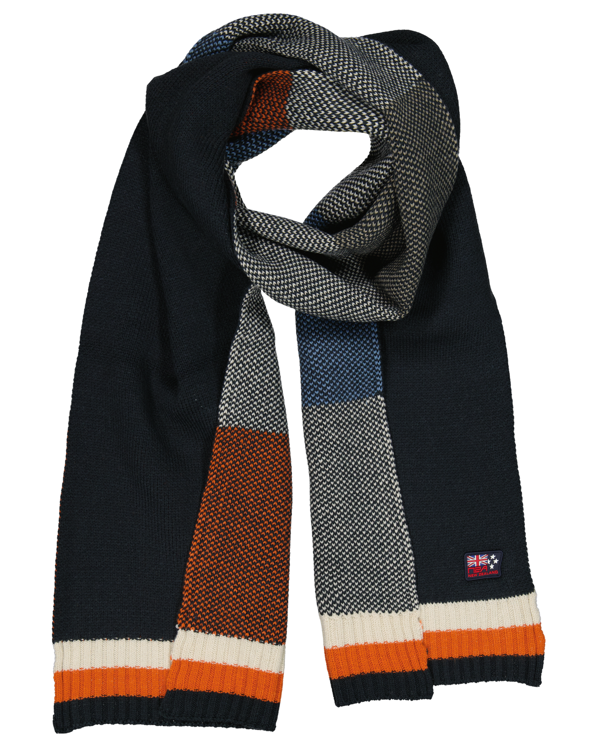 Knitted navy scarf - Pitch Navy