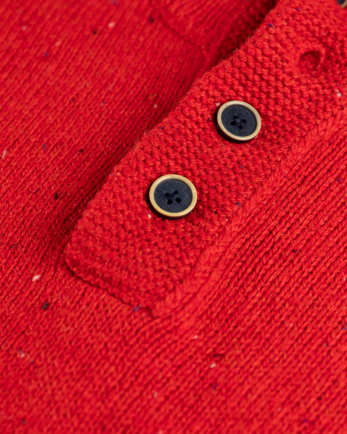 Suéter liso con botones Brownlee - Rustic Orange