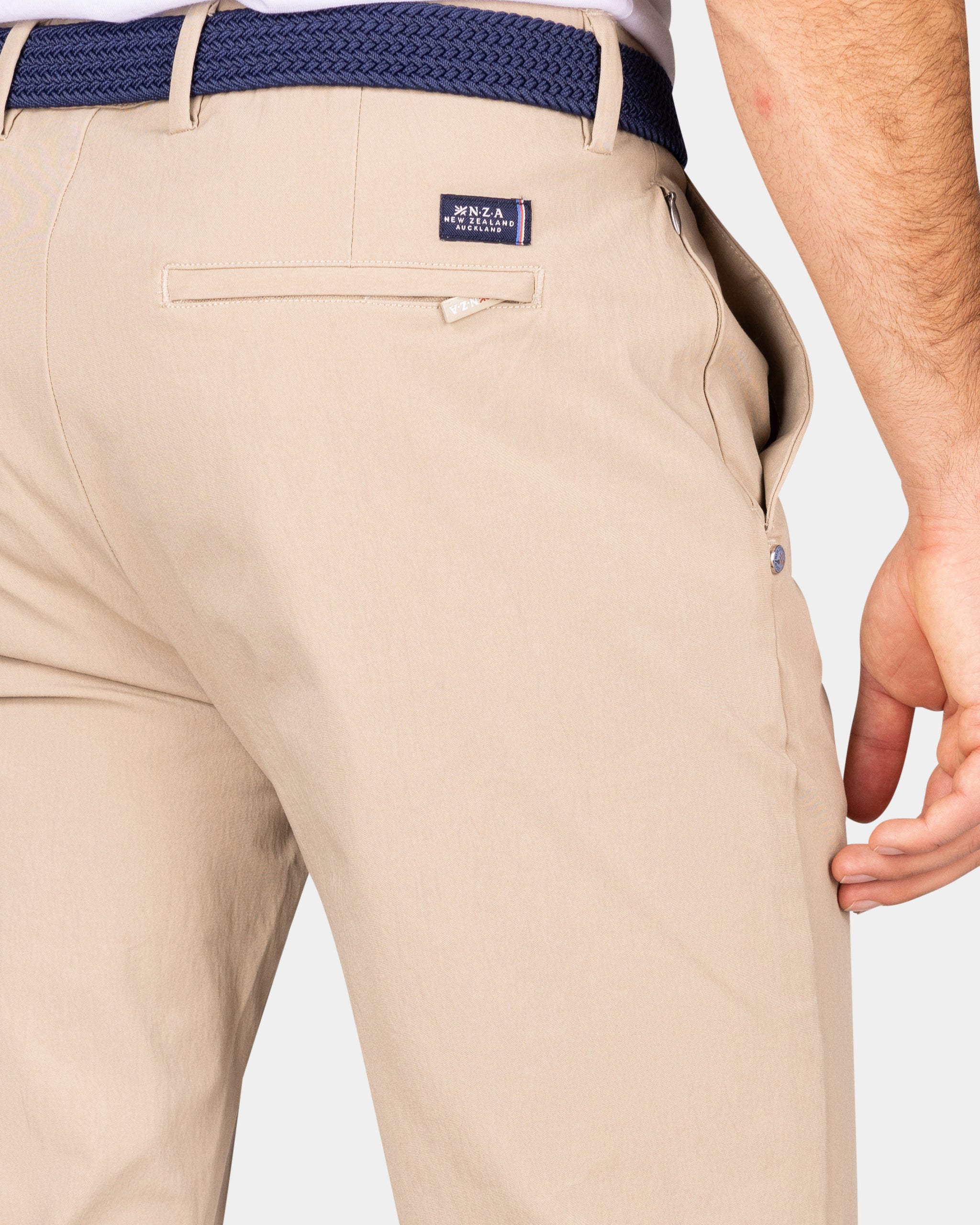 Ecru chino with stretch - Shimmering Sand Ecru chino with stretch - Shimmering Sand