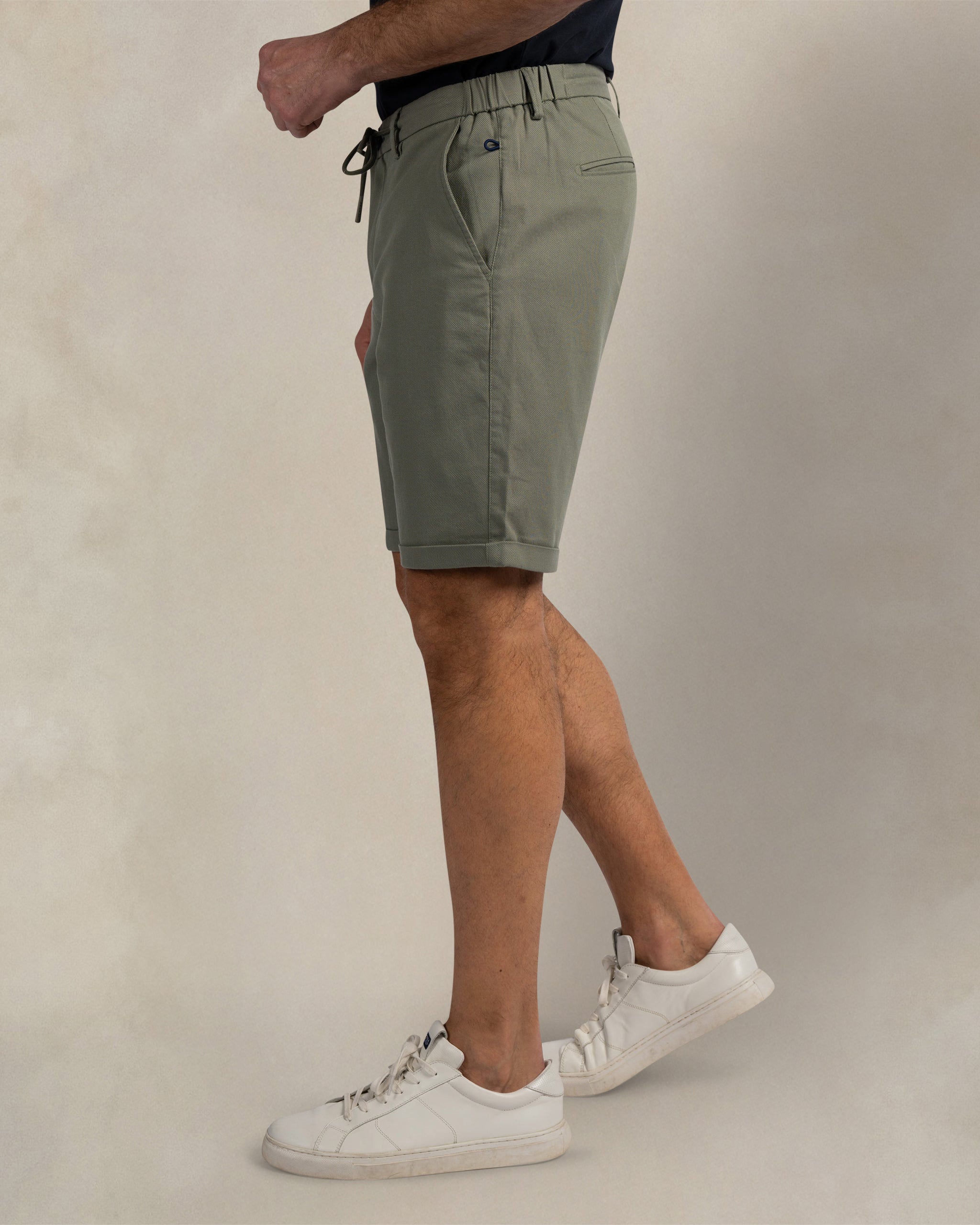 Dunkelgrüne Baumwolle-Stretchshorts Dunkelgrüne Baumwolle-Stretchshorts