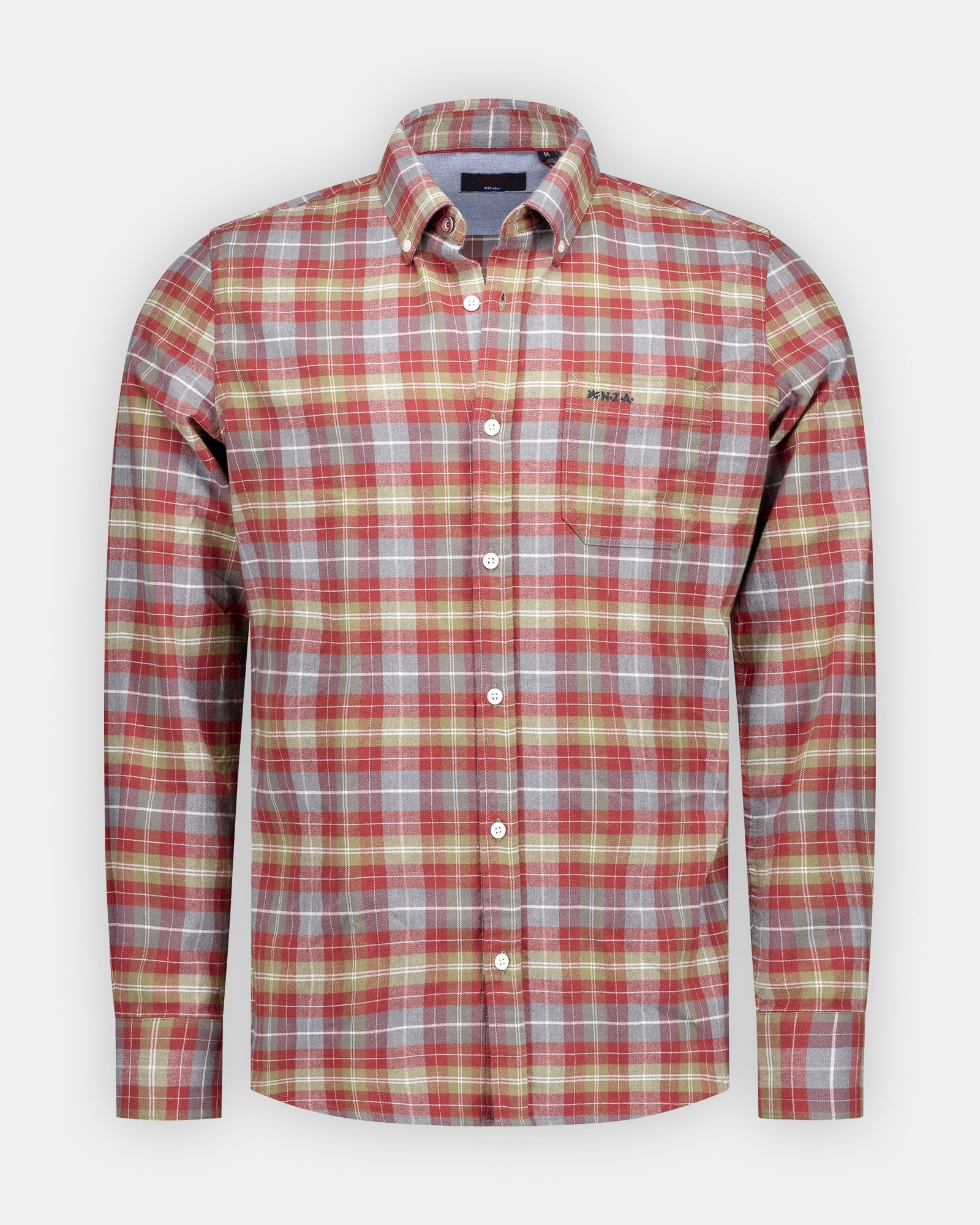 Rot-farbenes Baumwollhemd mit Print Rot-farbenes Baumwollhemd mit Print