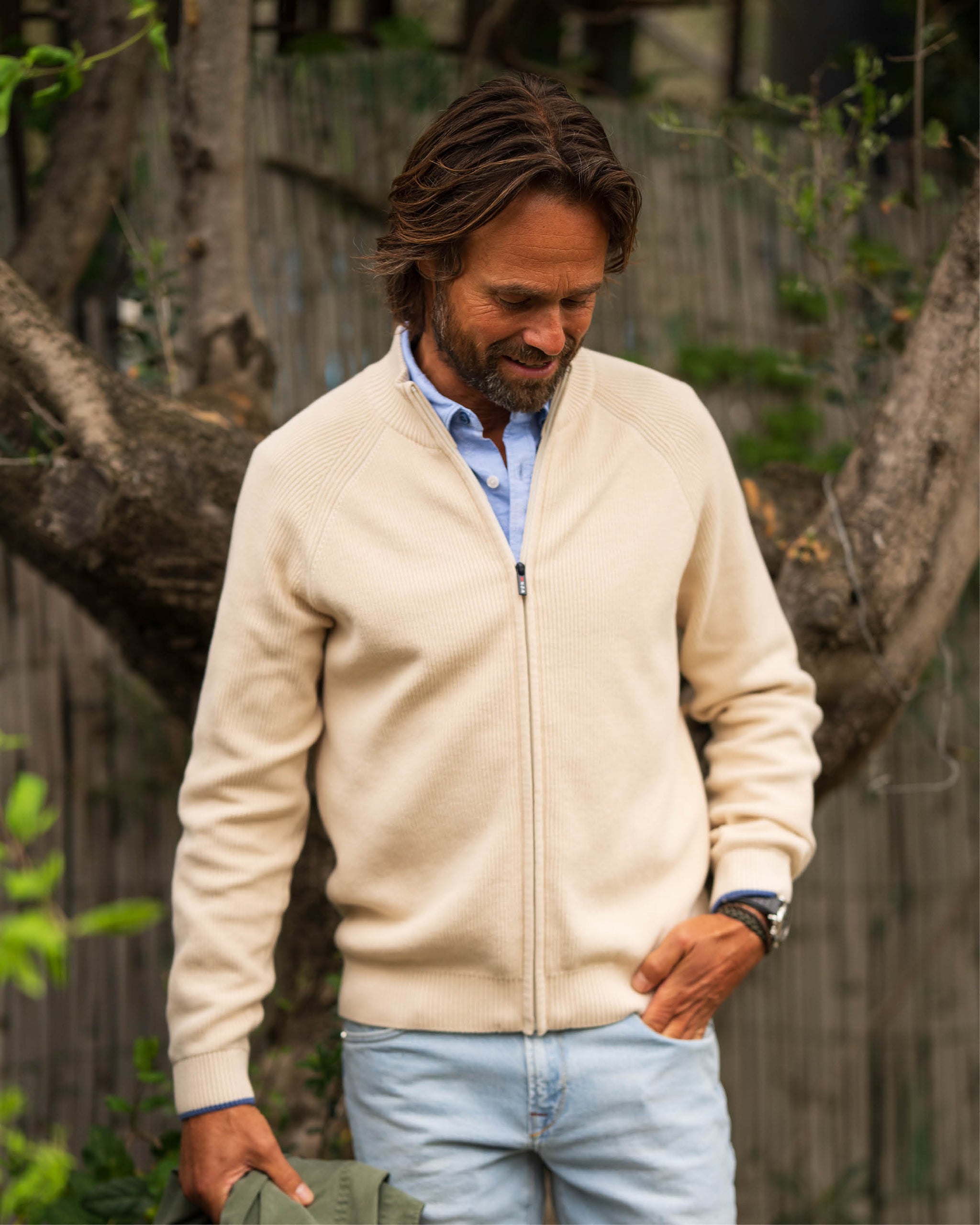 Ecru cotton cardigan Ecru cotton cardigan