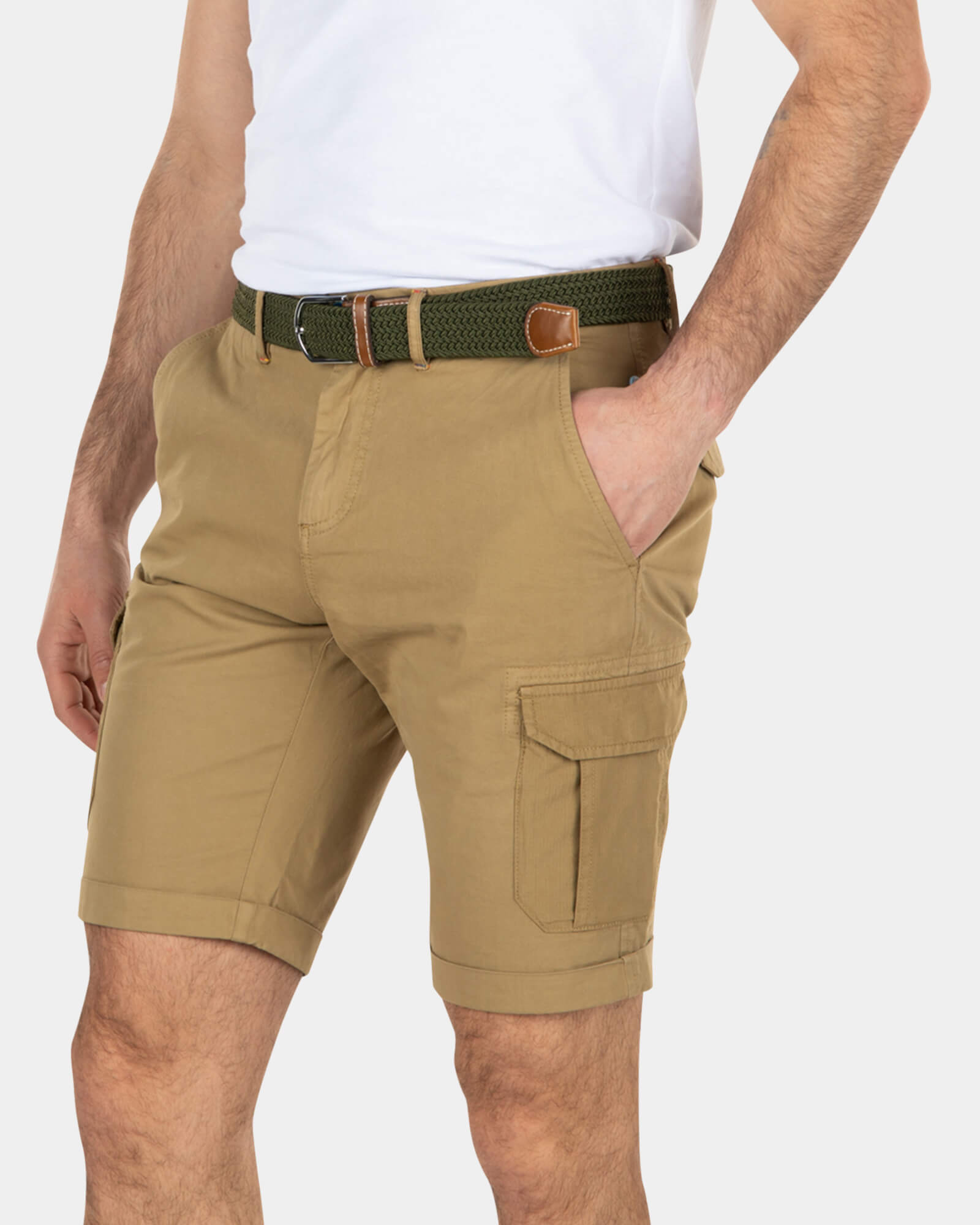 Sturdy cotton cargo shorts Sand Sturdy cotton cargo shorts Sand