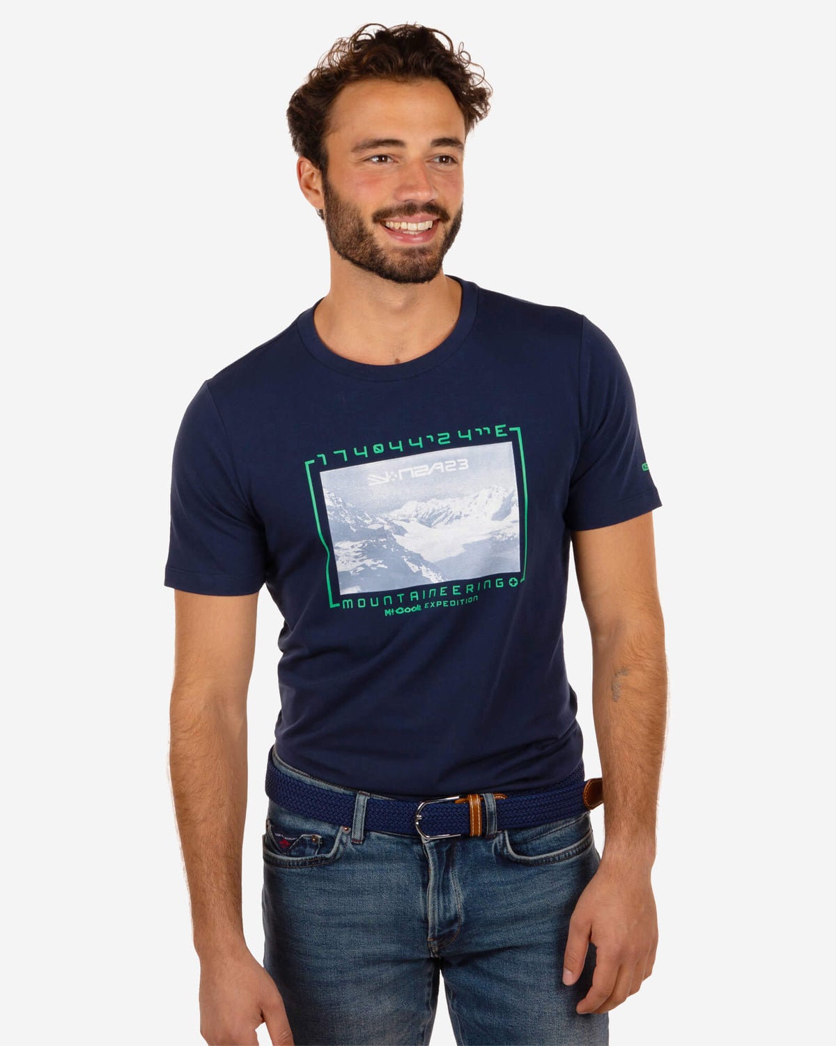 T-Shirt mit Print Brooklands - Reef Navy