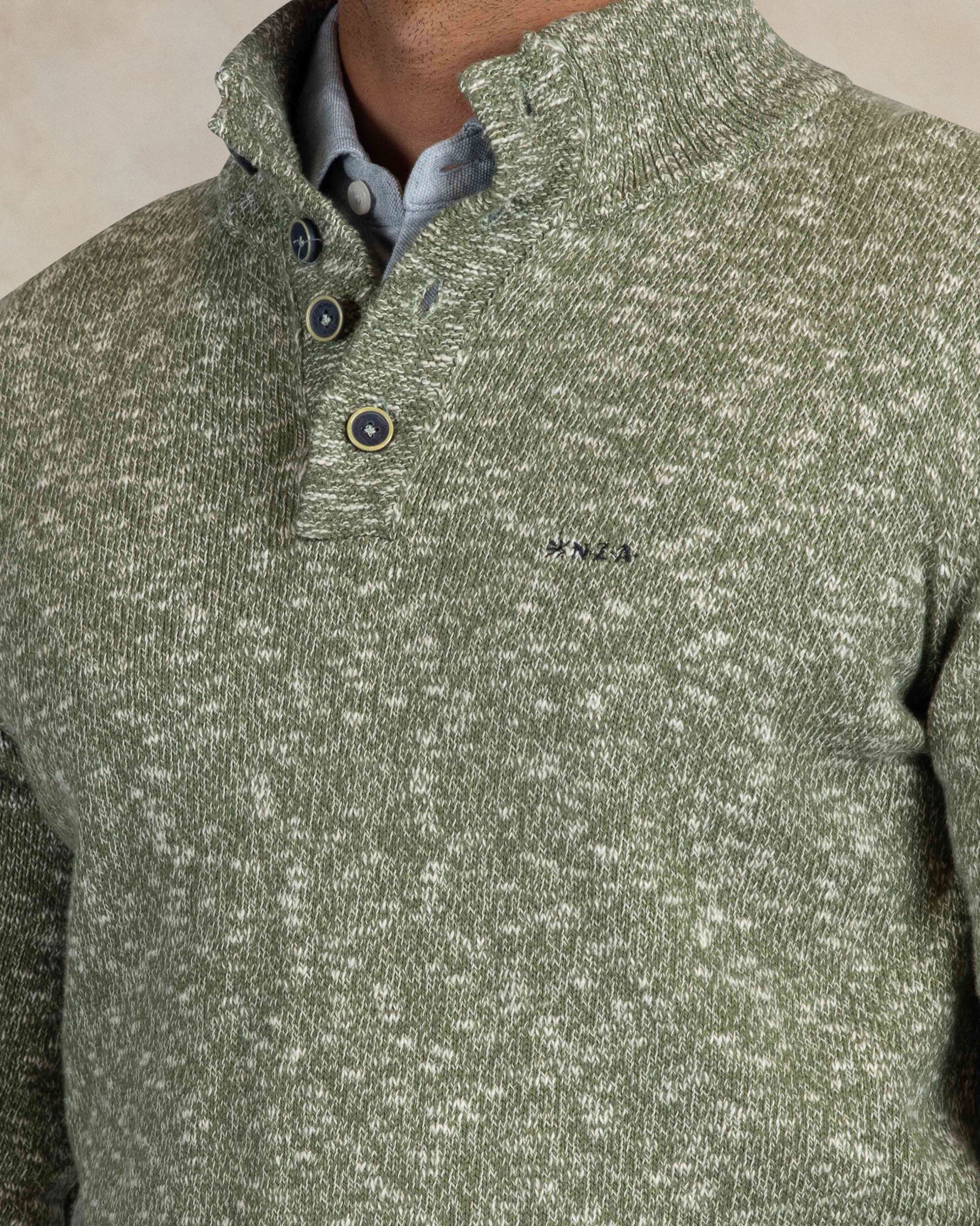 Pull vert 100 % coton Pull vert 100 % coton
