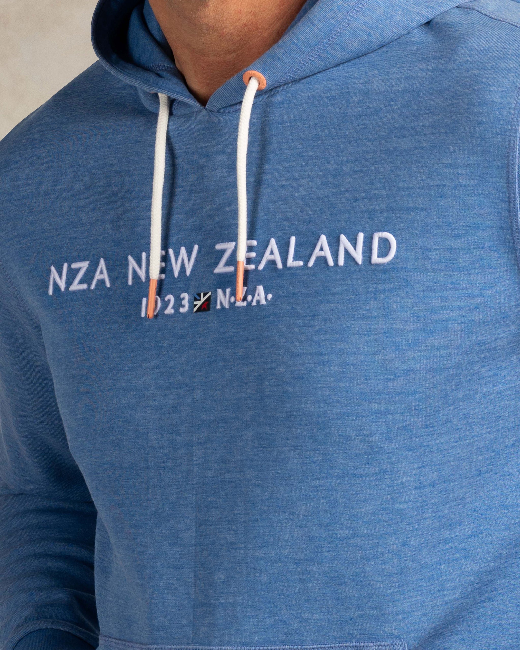 Blauwe katoenen hoodie Blauwe katoenen hoodie