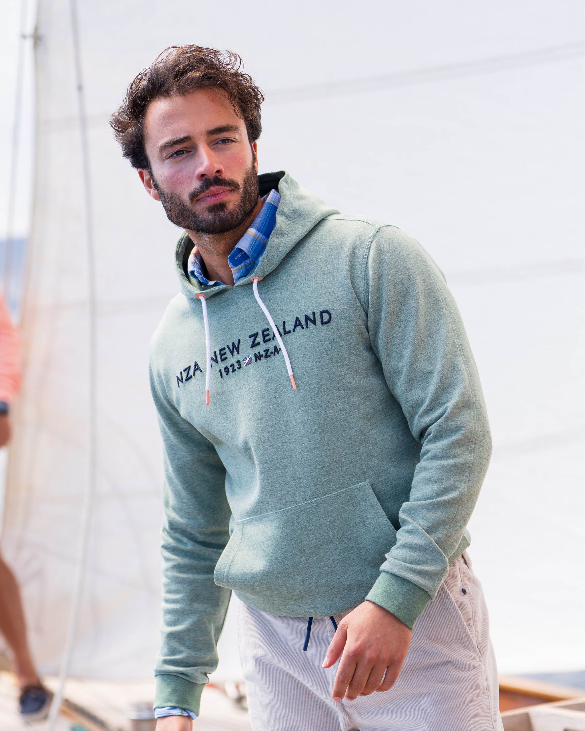 Groene katoenen hoodie Groene katoenen hoodie