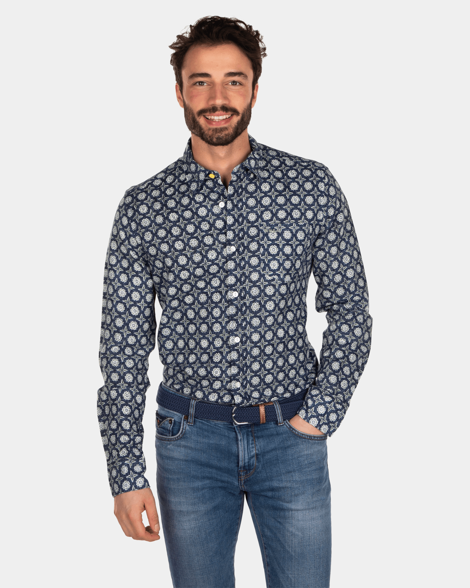 Linnen overhemd met bloemenprint - Active Army Linnen overhemd met bloemenprint - Active Army